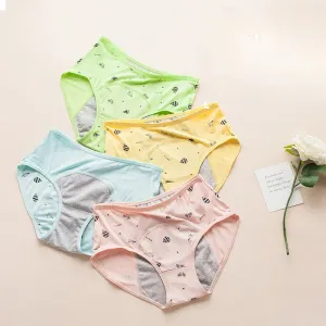 Soft Modal Girls' Briefs – Leak-Proof Menstrual Panties for Teens