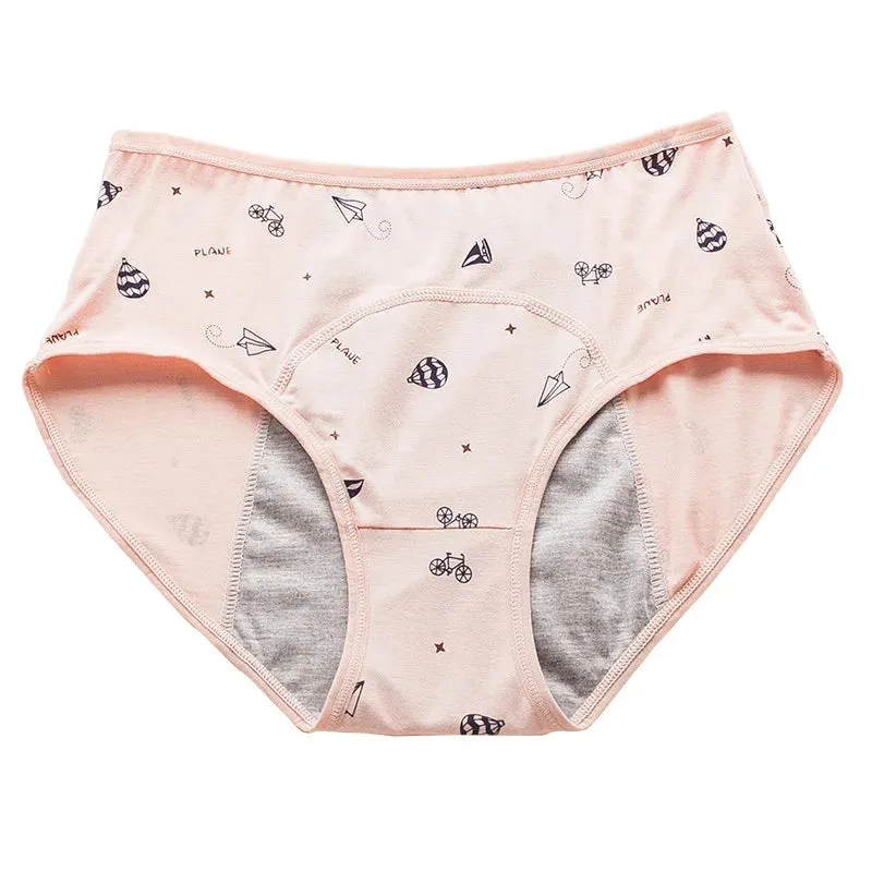 Soft Modal Girls' Briefs – Leak-Proof Menstrual Panties for Teens