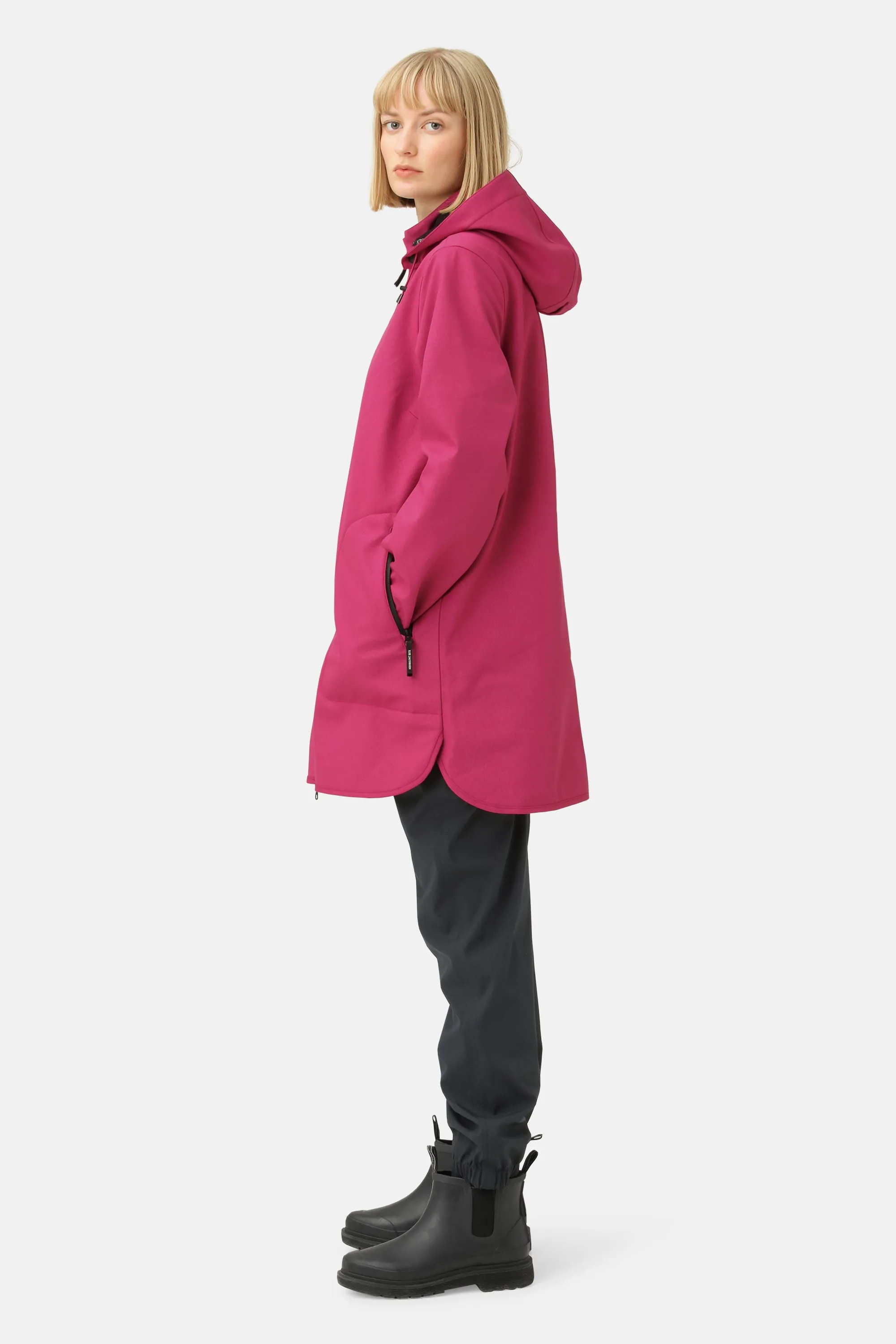 Softshell Regnjacka A-linje - Sangria