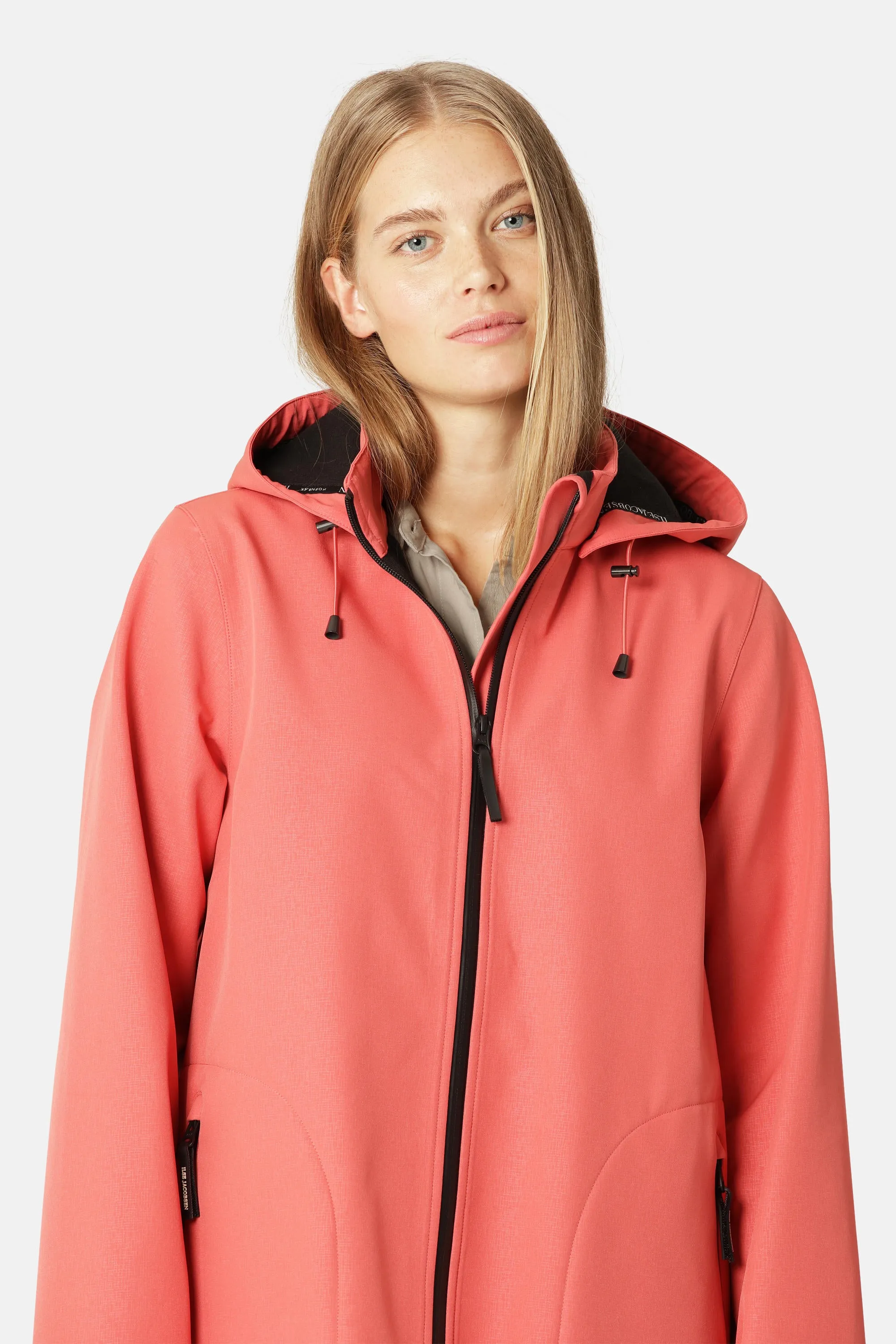 Softshell Regnjacka A-linje - Spiced Coral