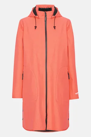 Softshell Regnjacka A-linje - Spiced Coral