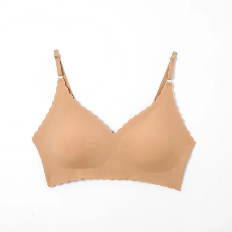 Solid Color Seamless Bra Sports Bras Seamless Gather Bra