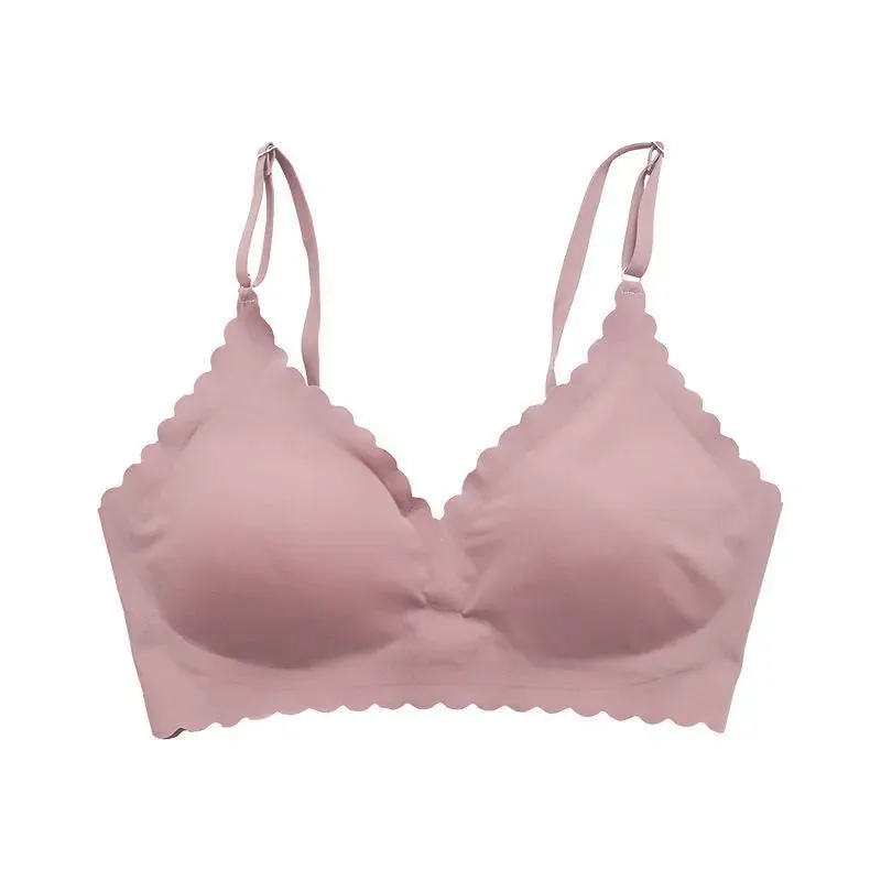 Solid Color Seamless Bra Sports Bras Seamless Gather Bra