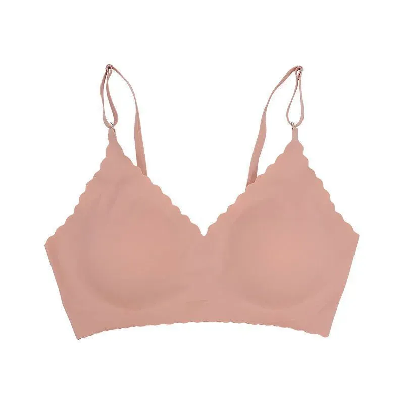 Solid Color Seamless Bra Sports Bras Seamless Gather Bra