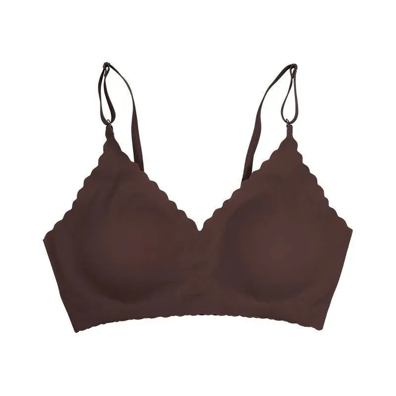 Solid Color Seamless Bra Sports Bras Seamless Gather Bra