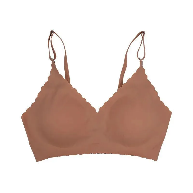 Solid Color Seamless Bra Sports Bras Seamless Gather Bra