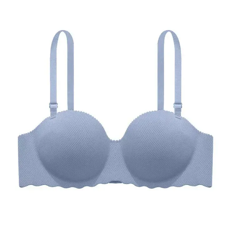 Solid Color Seamless Gather Bralette