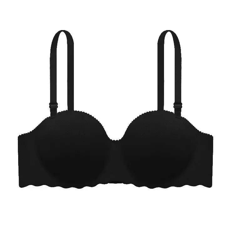 Solid Color Seamless Gather Bralette