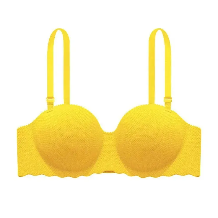Solid Color Seamless Gather Bralette