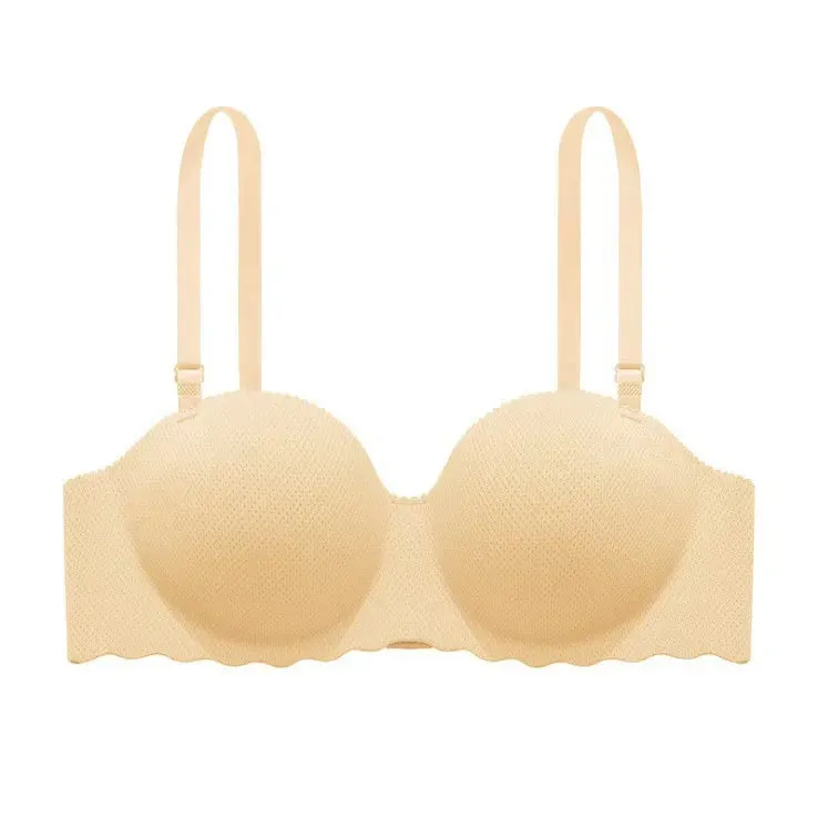 Solid Color Seamless Gather Bralette