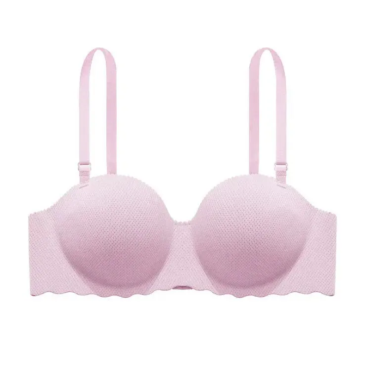 Solid Color Seamless Gather Bralette