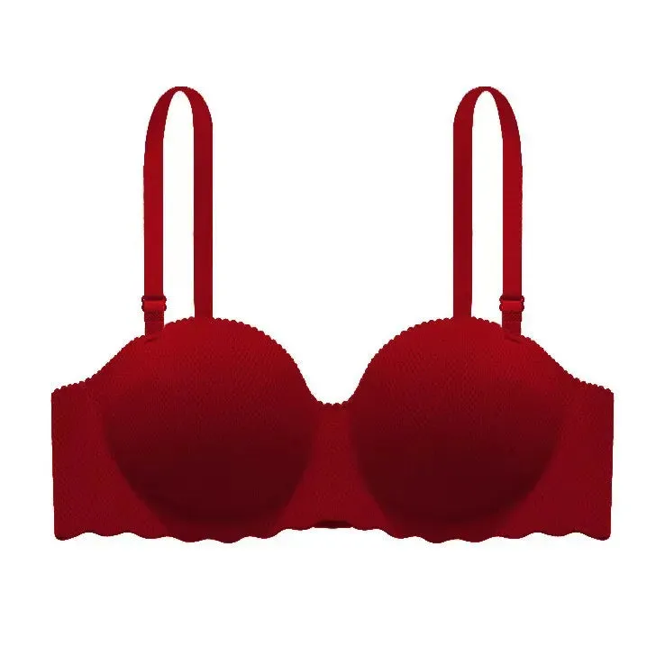 Solid Color Seamless Gather Bralette