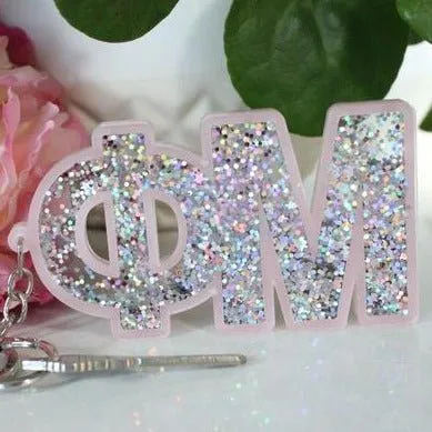 Sorority Confetti Keychain