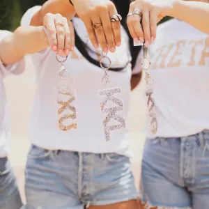 Sorority Confetti Keychain