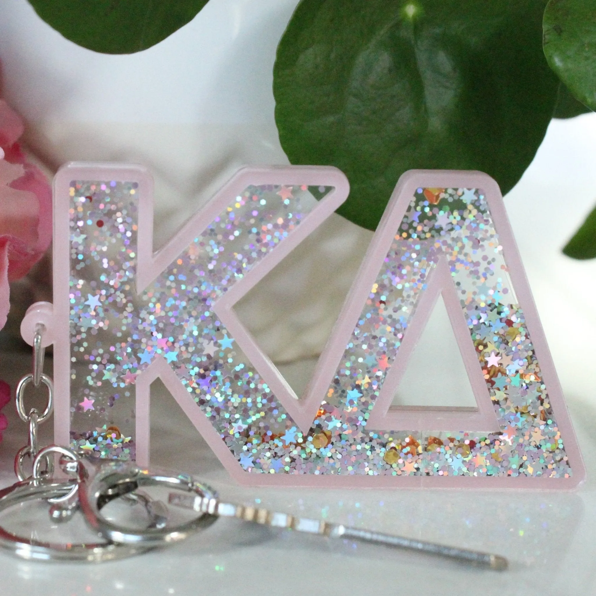 Sorority Confetti Keychain