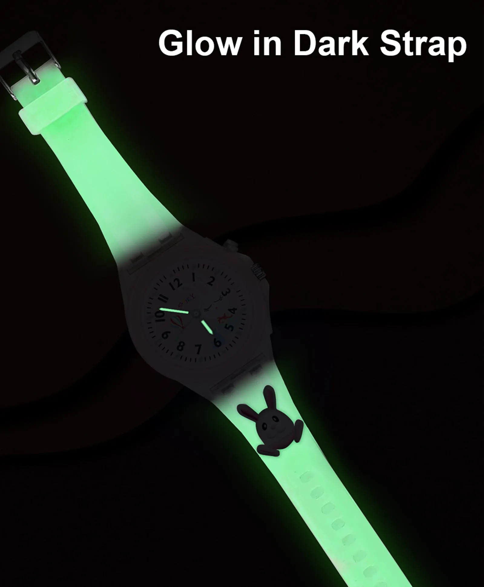 Spiky 3D Cartoon Analog Light Watch for Kids