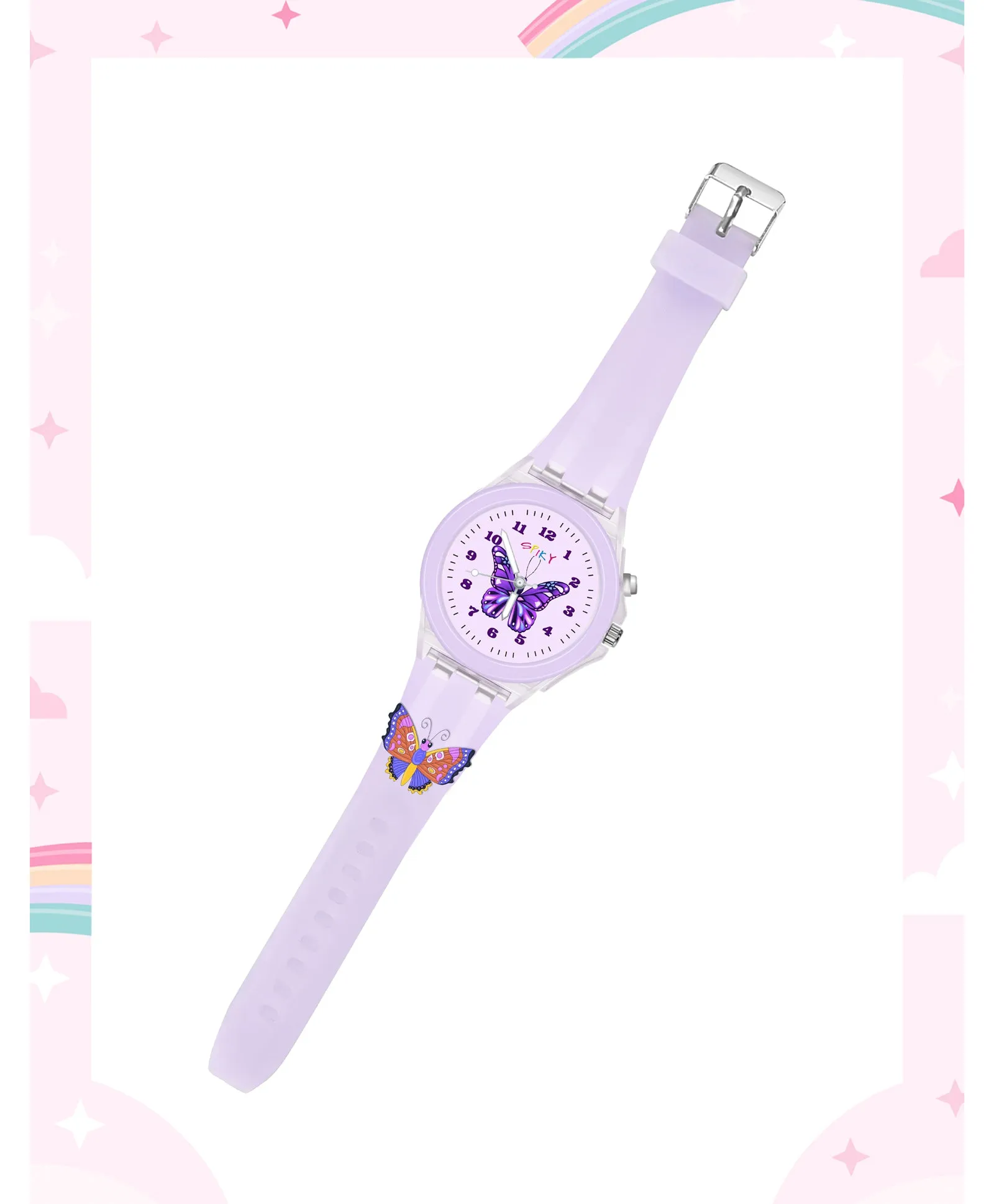 Spiky 3D Cartoon Analog Light Watch for Kids