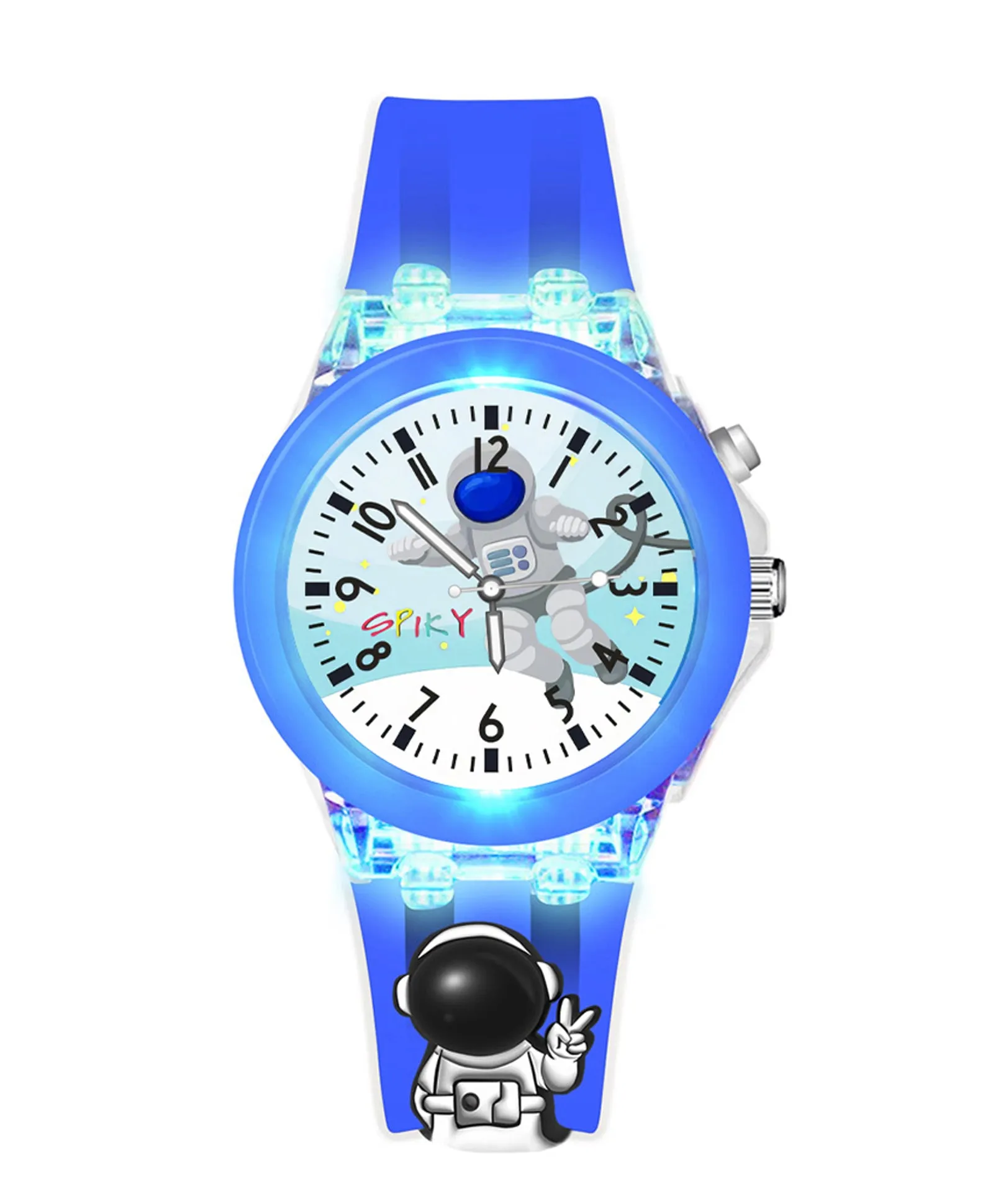 Spiky 3D Cartoon Analog Light Watch for Kids