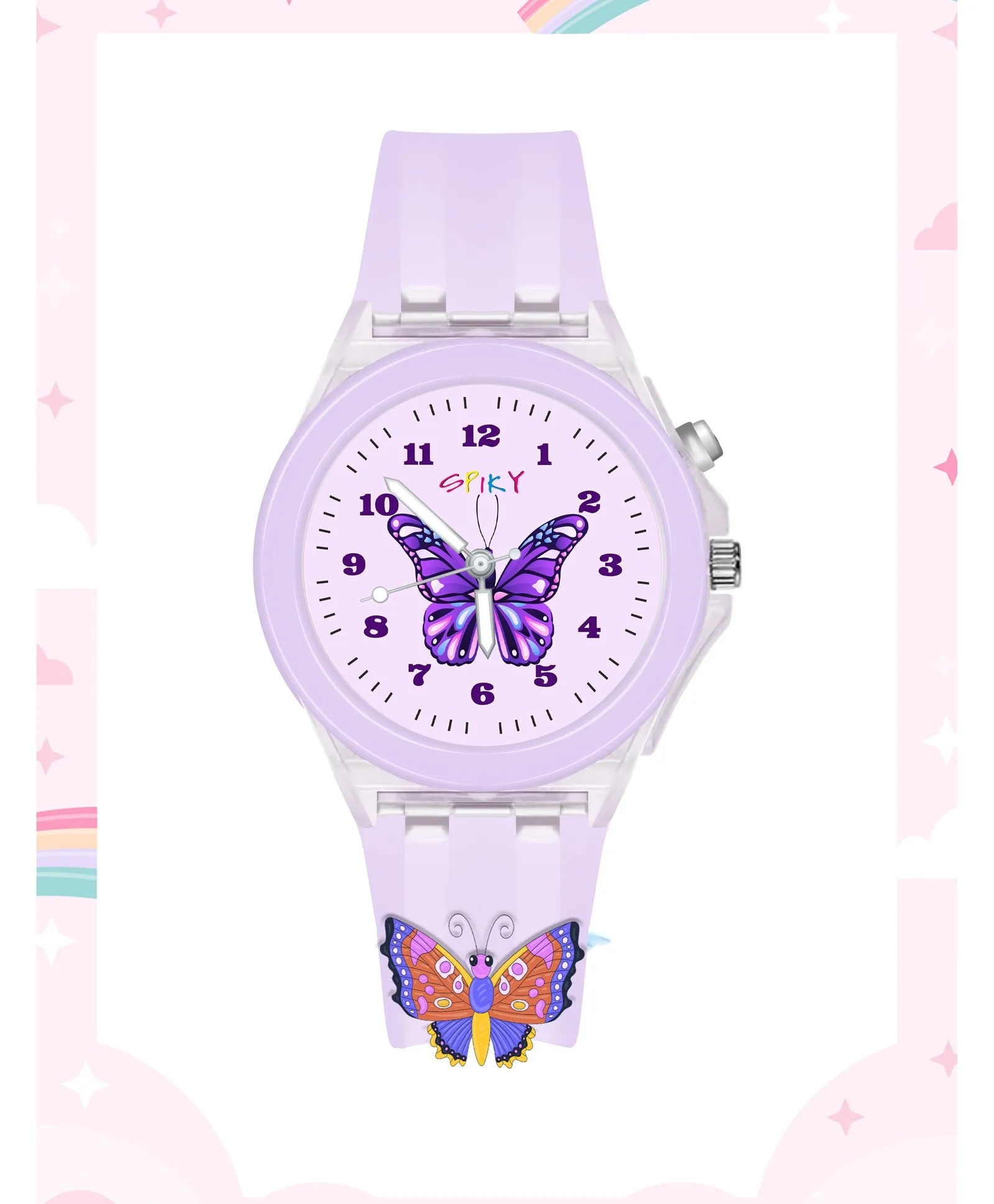 Spiky 3D Cartoon Analog Light Watch for Kids