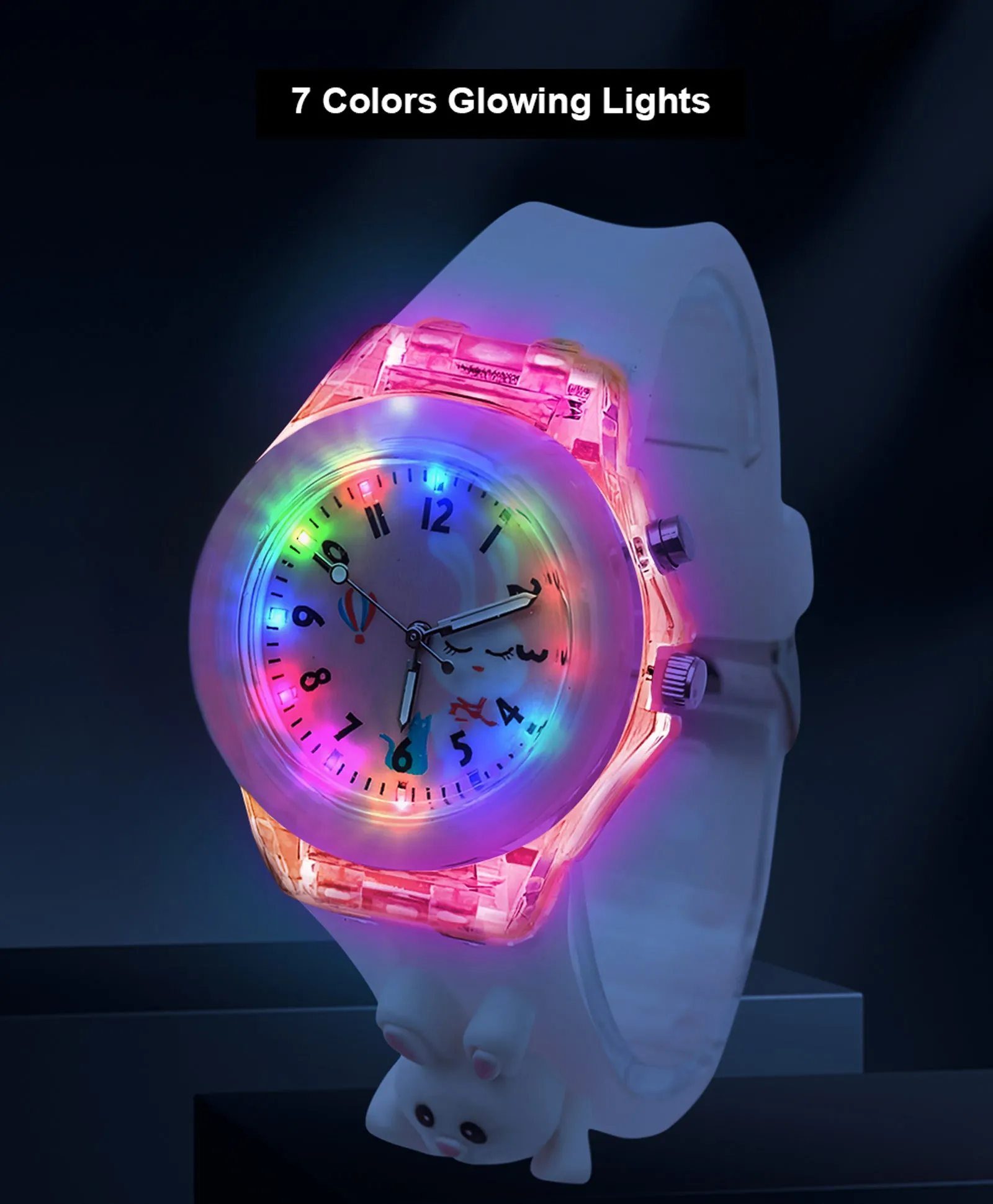Spiky 3D Cartoon Analog Light Watch for Kids