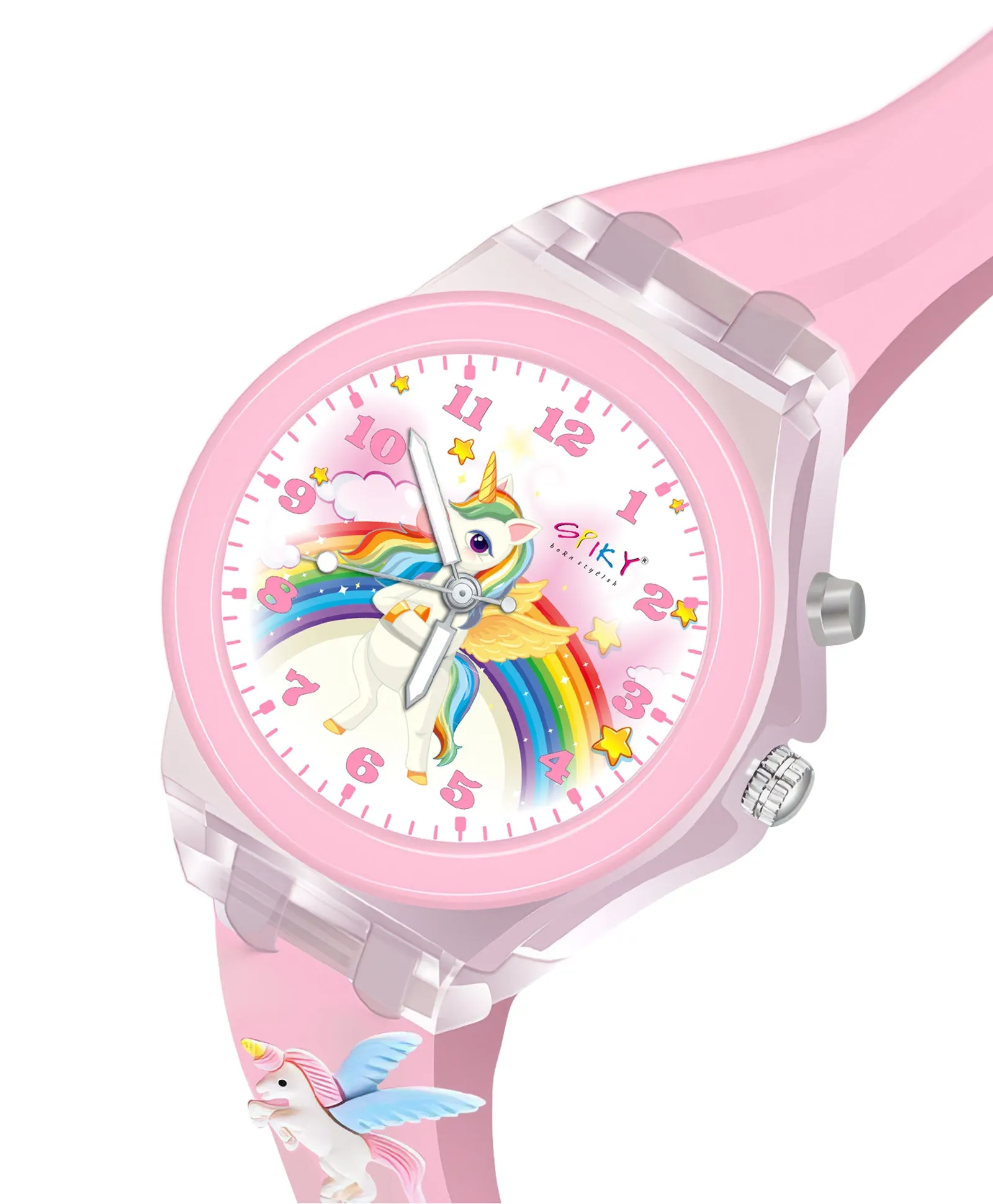 Spiky 3D Cartoon Analog Light Watch for Kids