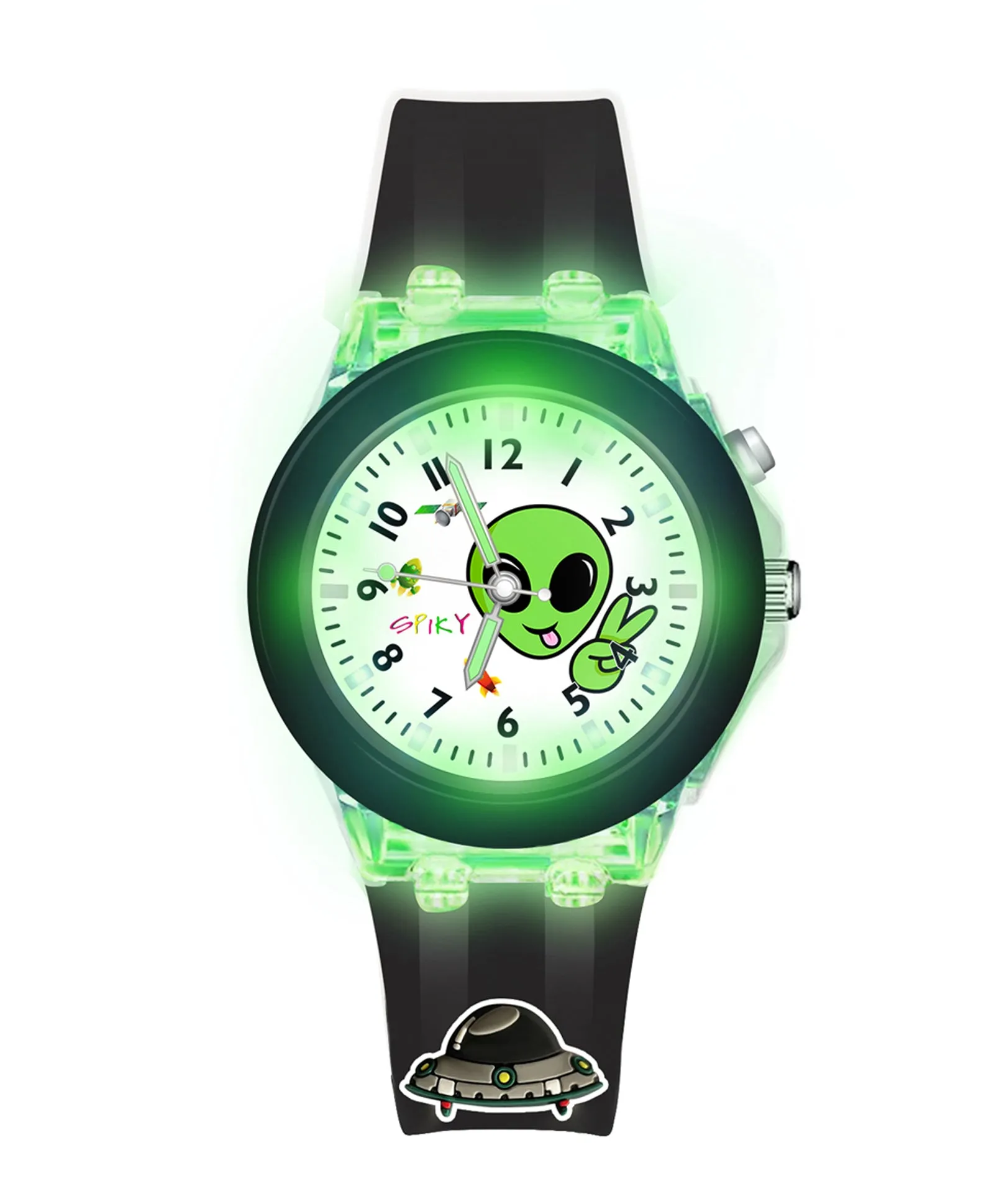Spiky 3D Cartoon Analog Light Watch for Kids