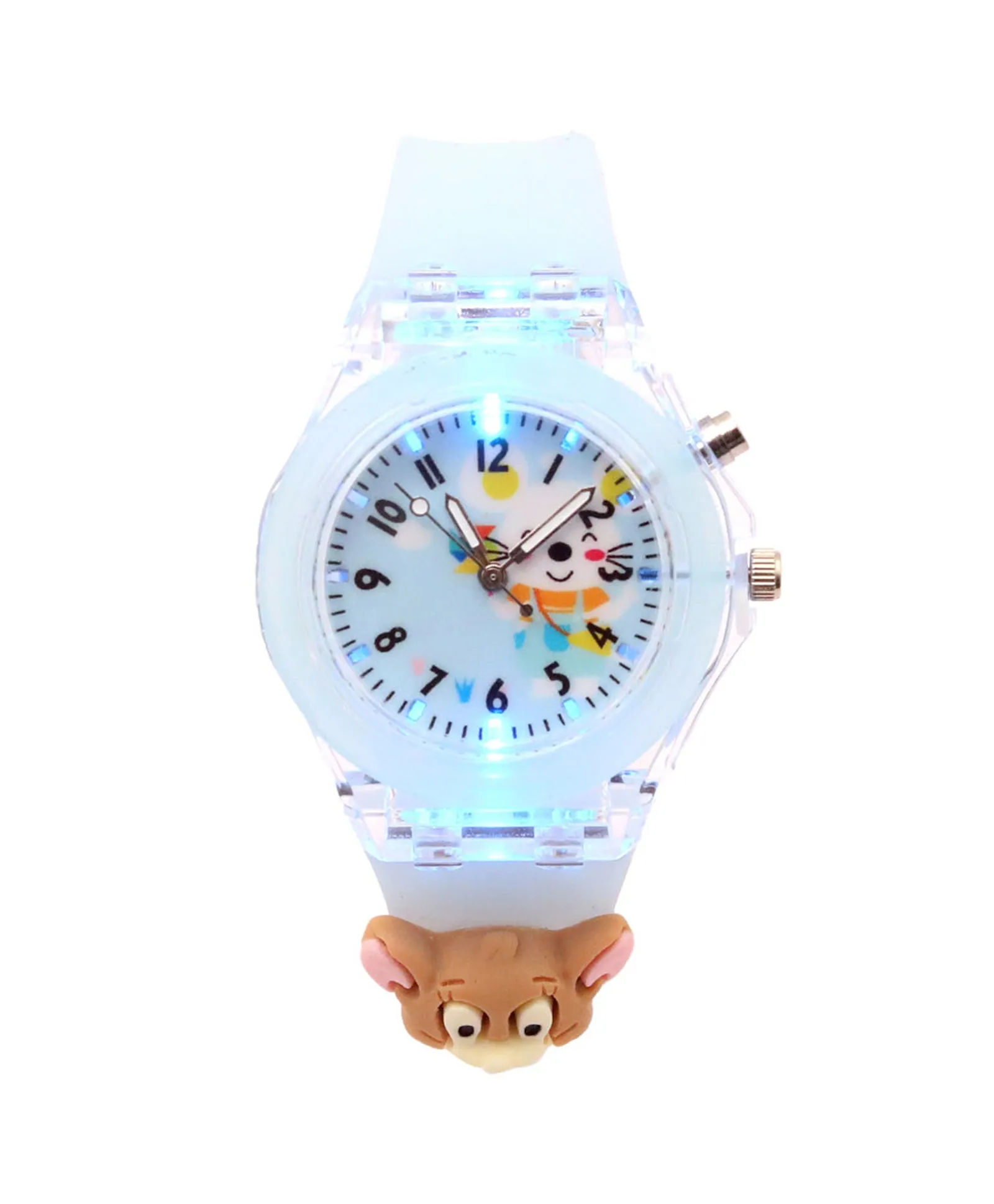 Spiky 3D Cartoon Analog Light Watch for Kids