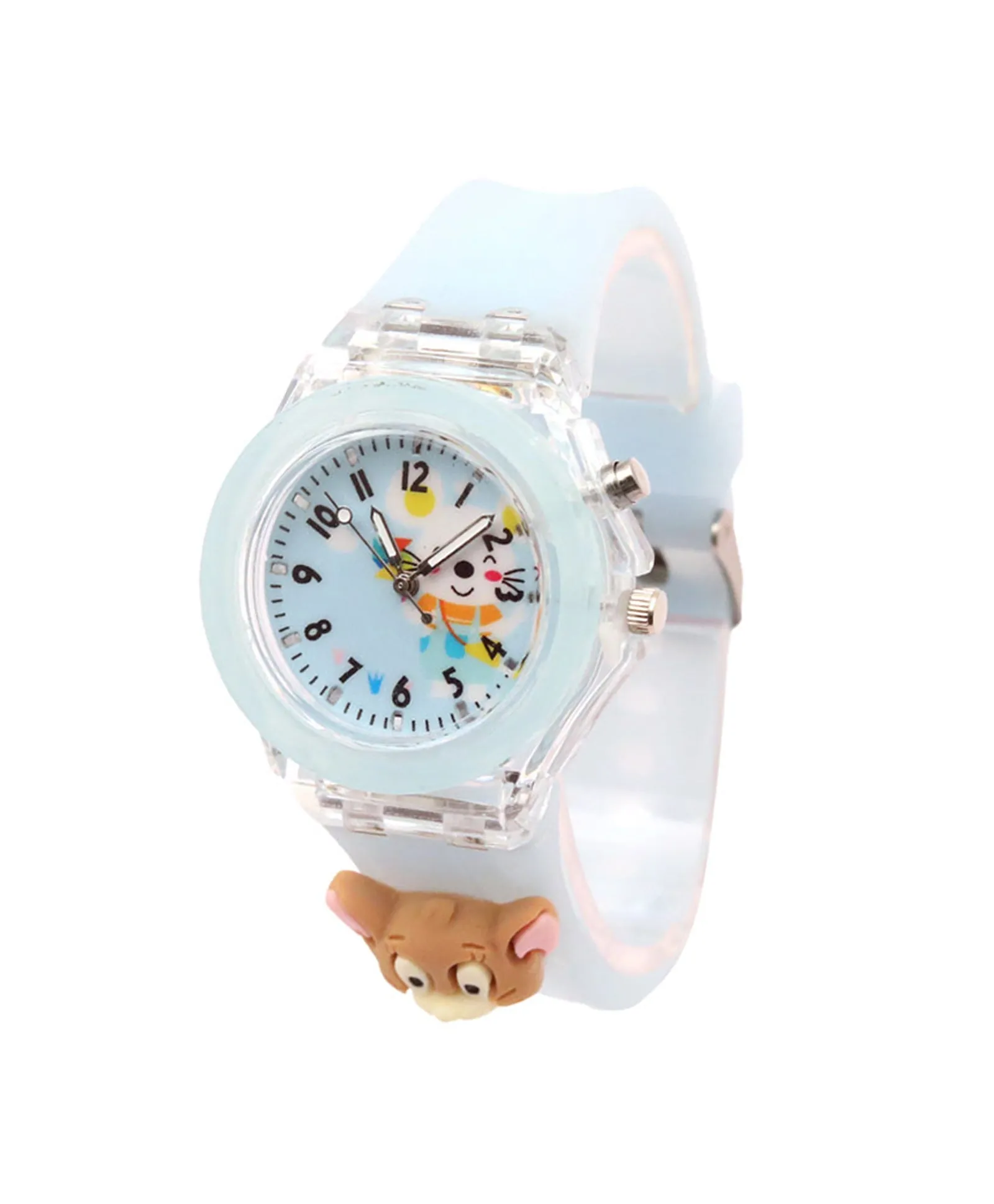 Spiky 3D Cartoon Analog Light Watch for Kids