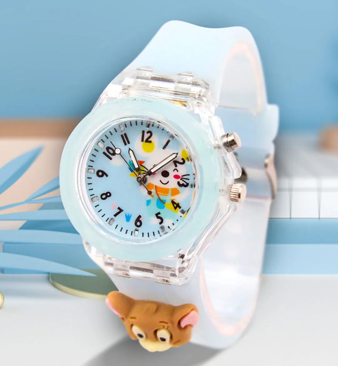 Spiky 3D Cartoon Analog Light Watch for Kids