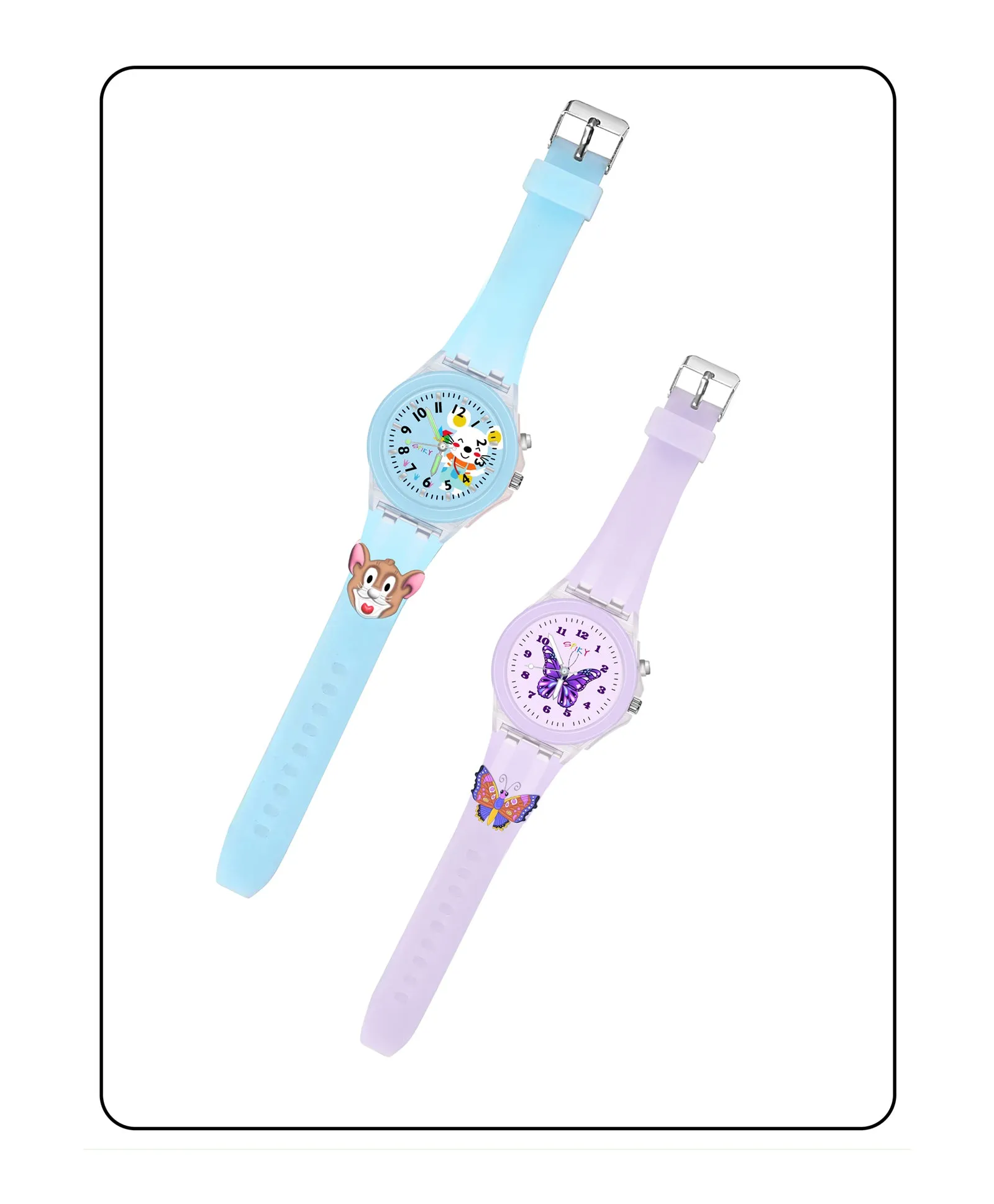 Spiky Combo of Astronaut & Spaceship 3D Cartoon Analog Light Watch
