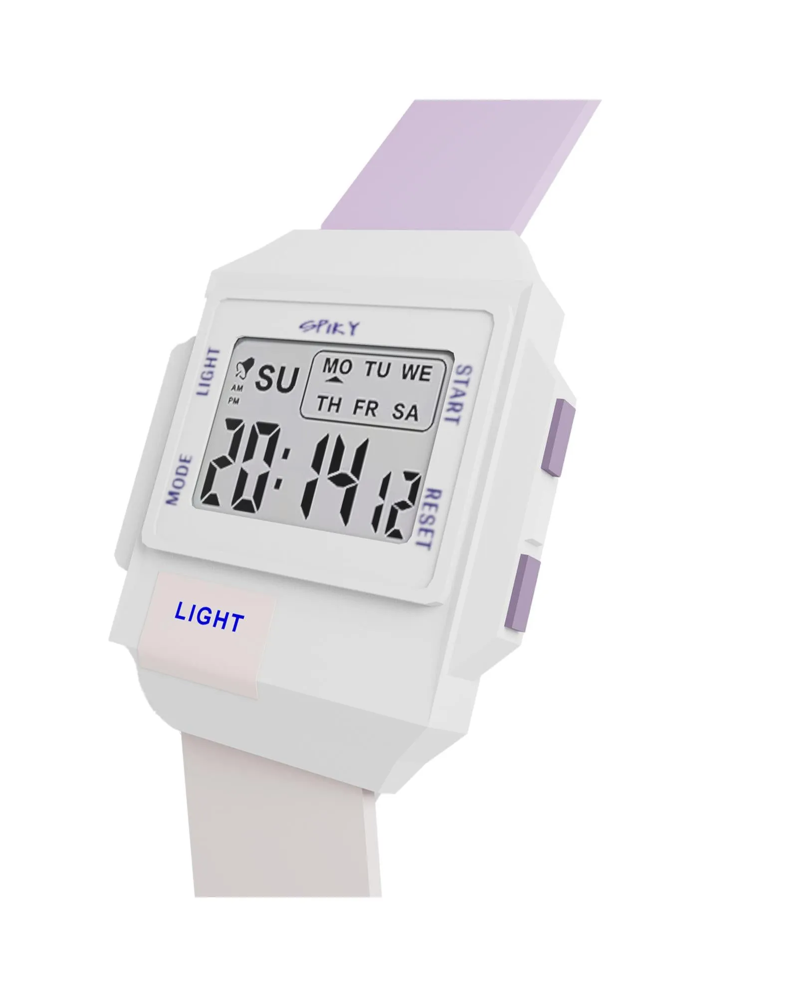Spiky EVA34 Square Multifunctional Digital Sports Watch for Kids - Red