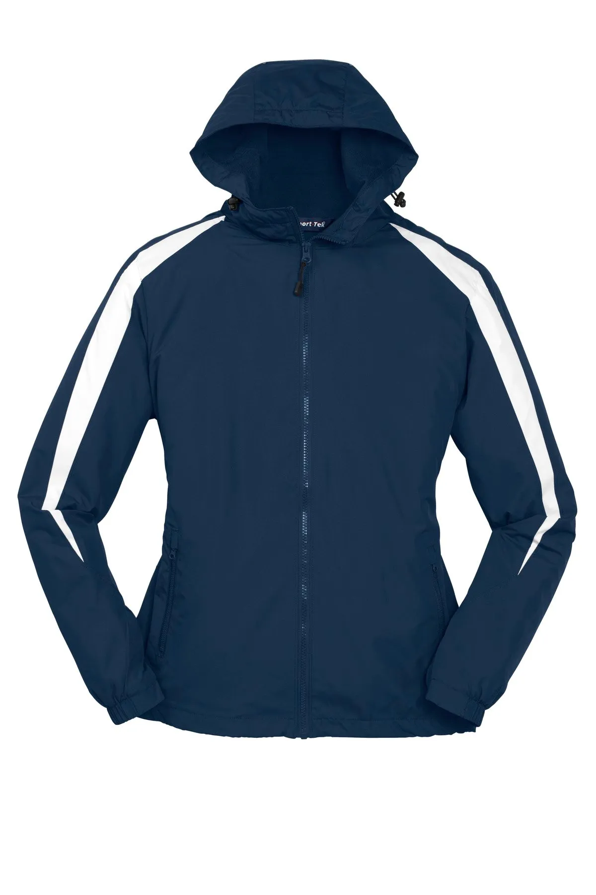Sport-Tek Fleece-Lined Colorblock Jacket. JST81 True Navy/ White