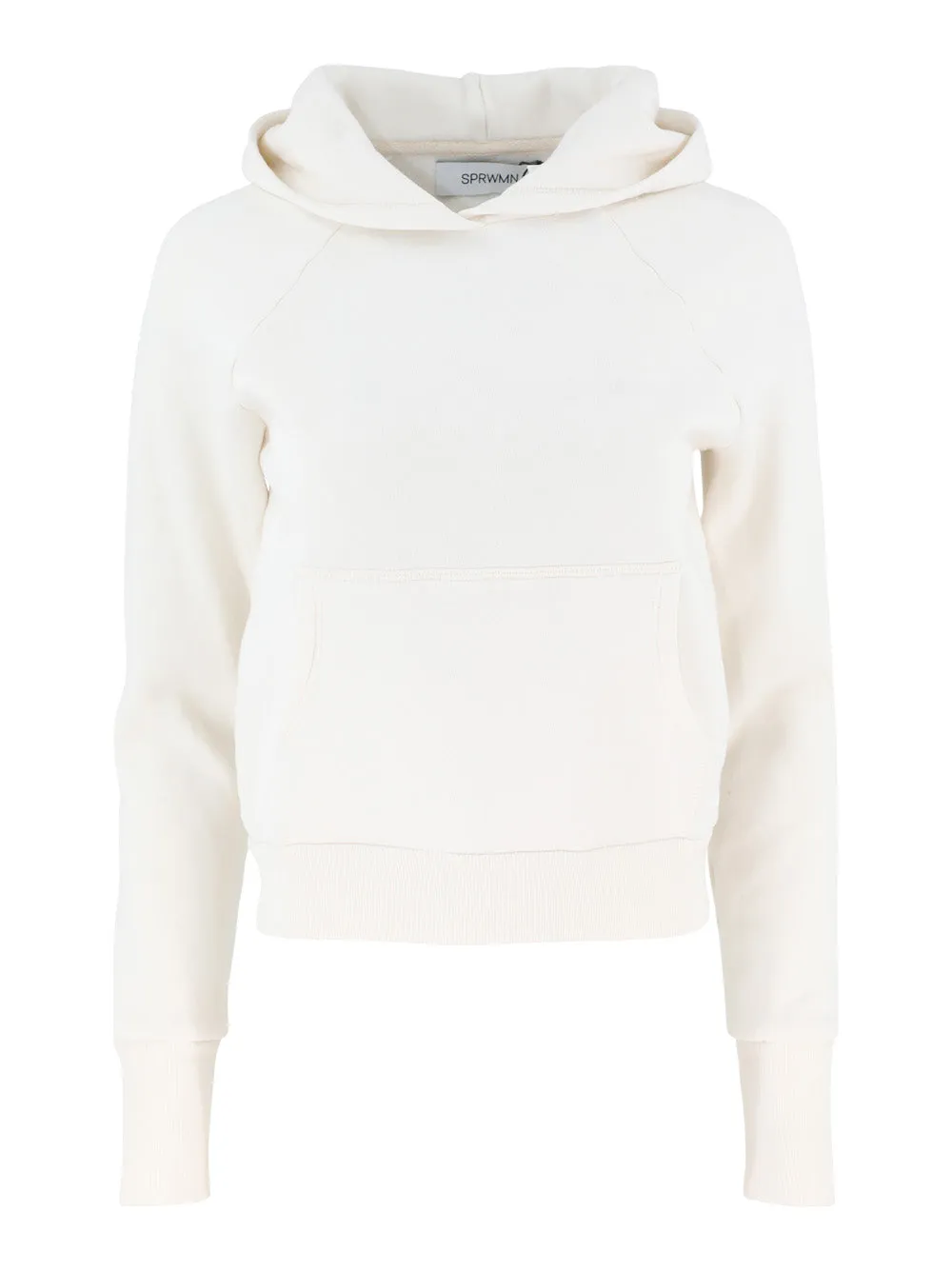 SPRWMN Shrunken Raglan Hoodie in Creme