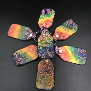 Stamped Leather Keychain - Dragonfly