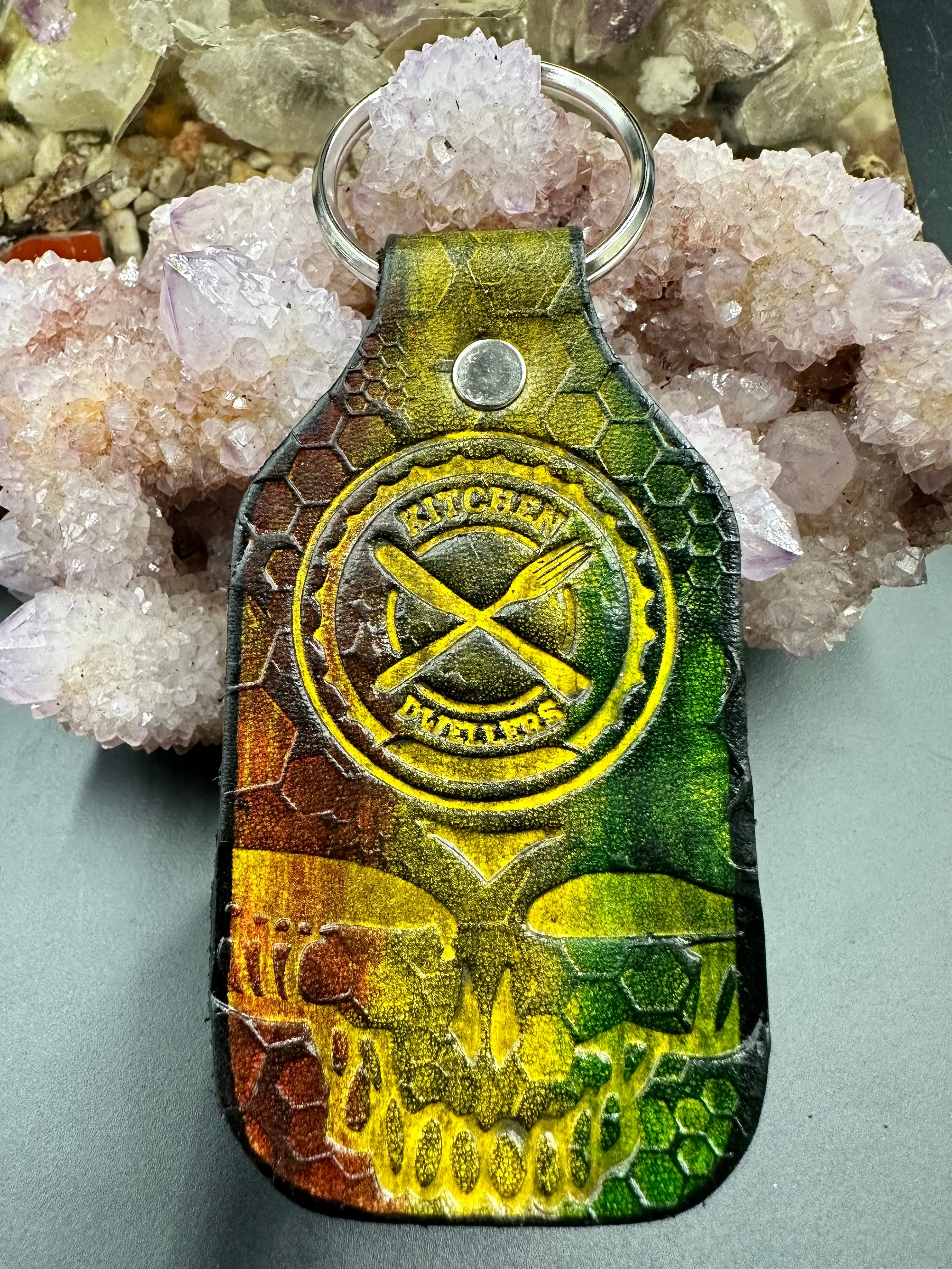 Stamped Leather Keychain - Grateful Mashups