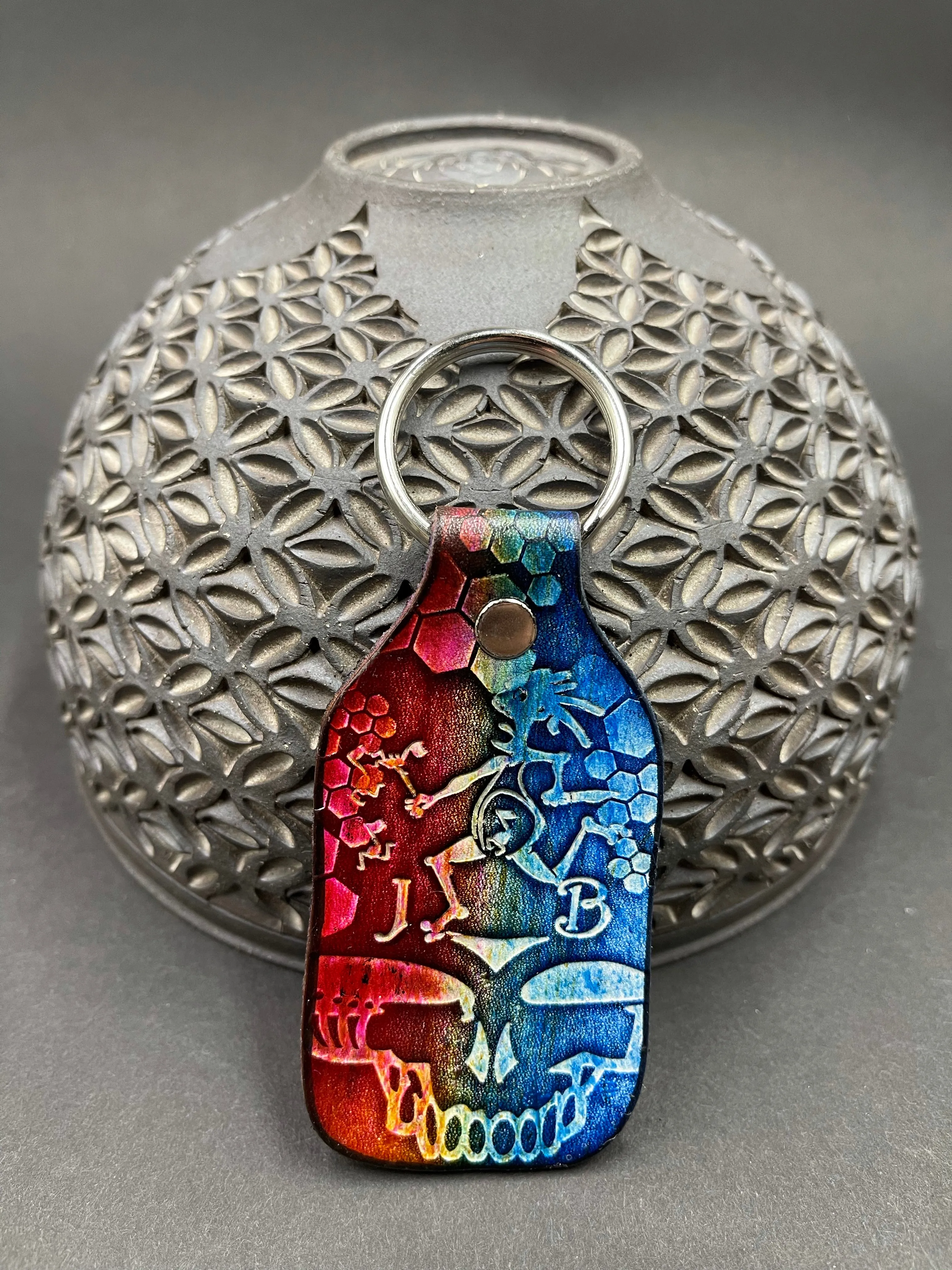 Stamped Leather Keychain - Grateful Mashups