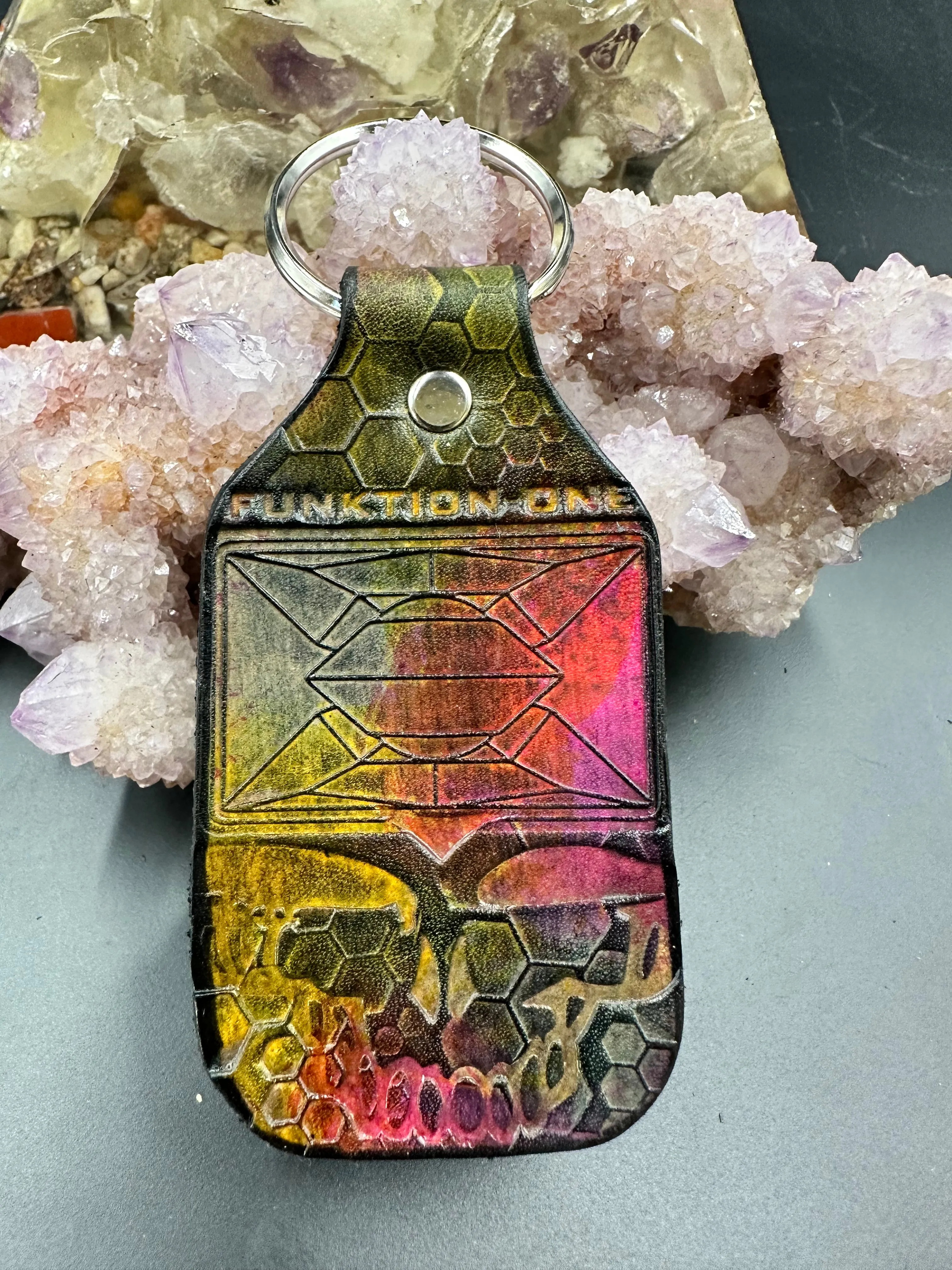 Stamped Leather Keychain - Grateful Mashups
