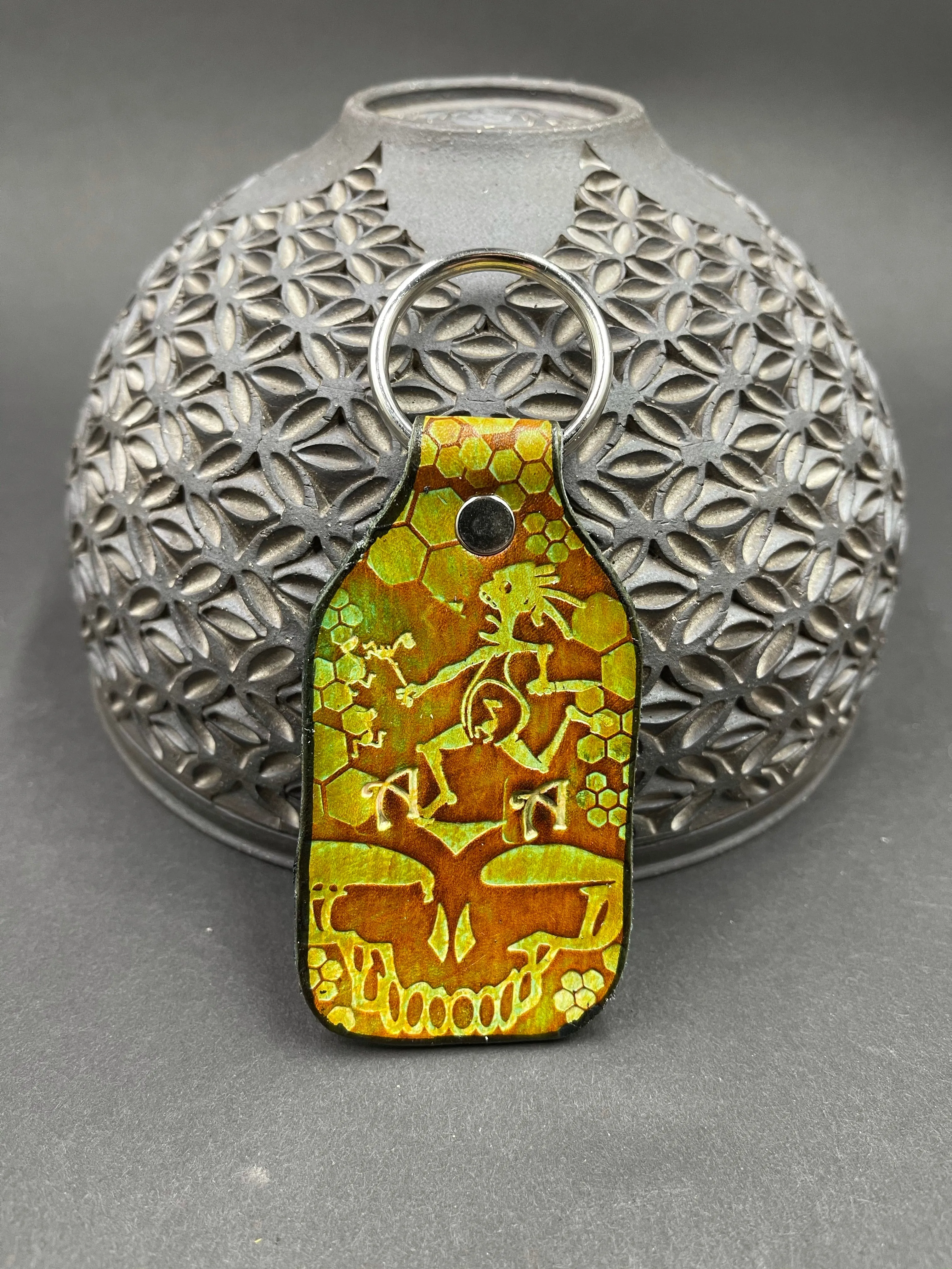Stamped Leather Keychain - Grateful Mashups