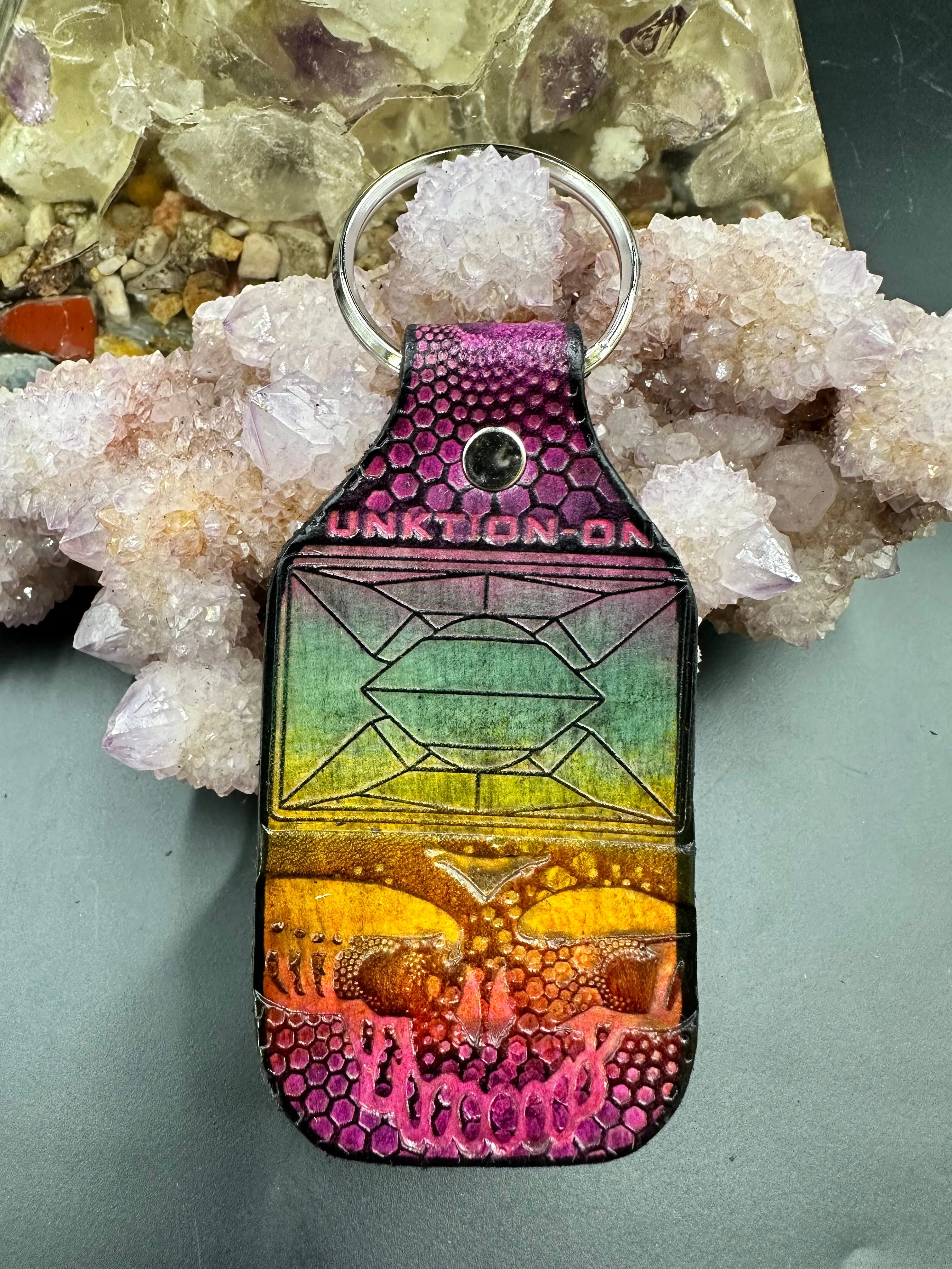 Stamped Leather Keychain - Grateful Mashups