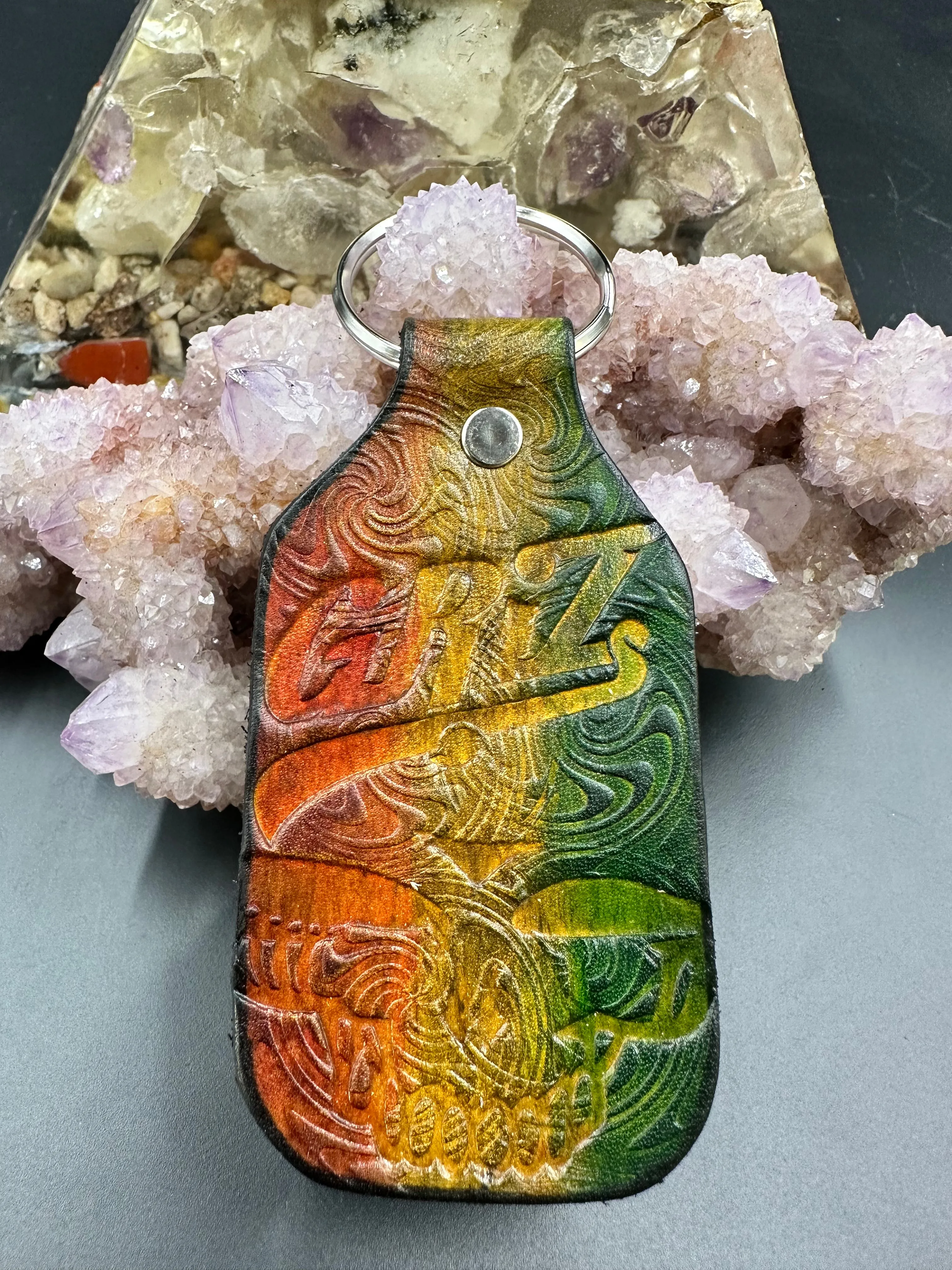 Stamped Leather Keychain - Grateful Mashups