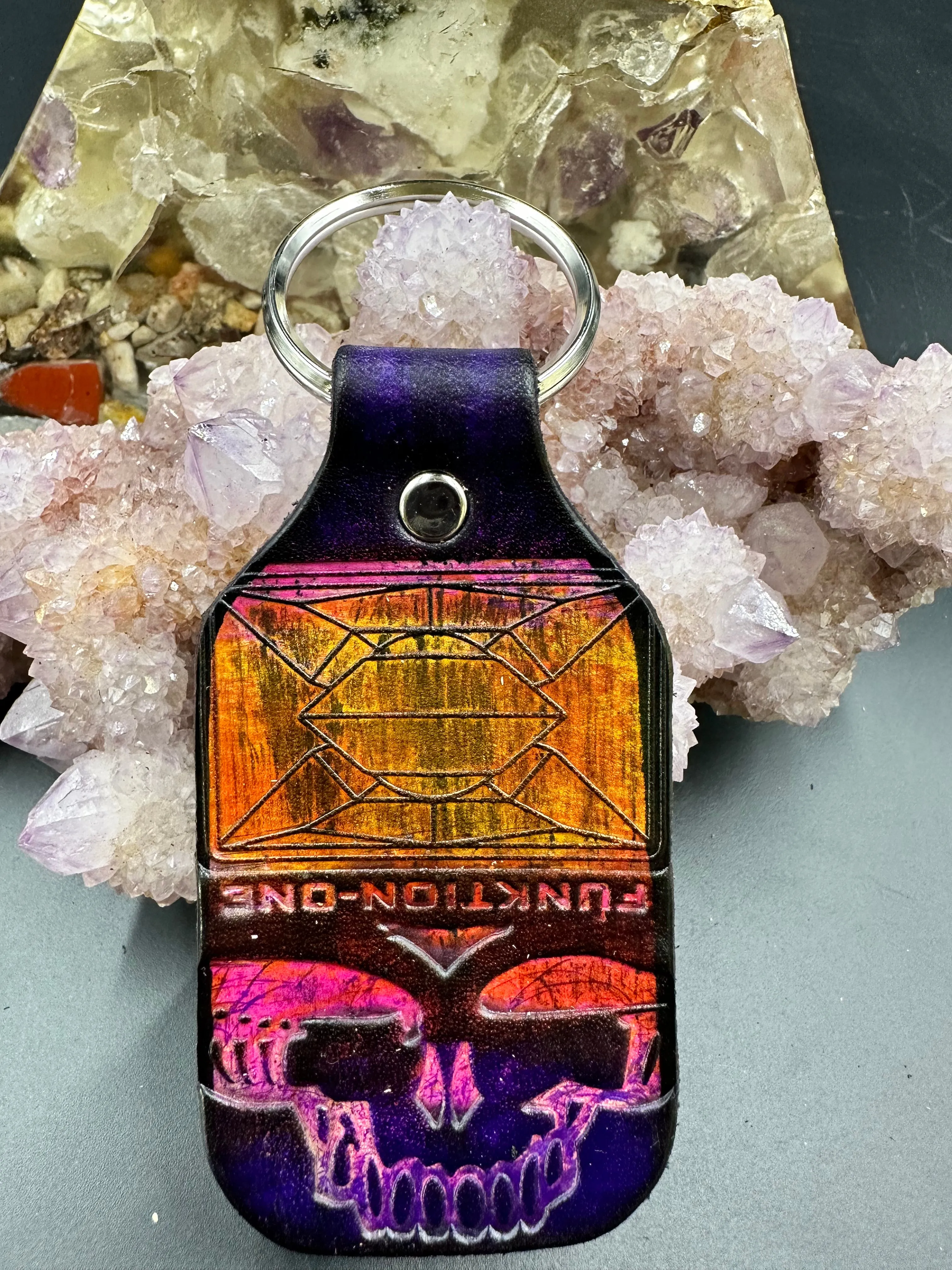 Stamped Leather Keychain - Grateful Mashups