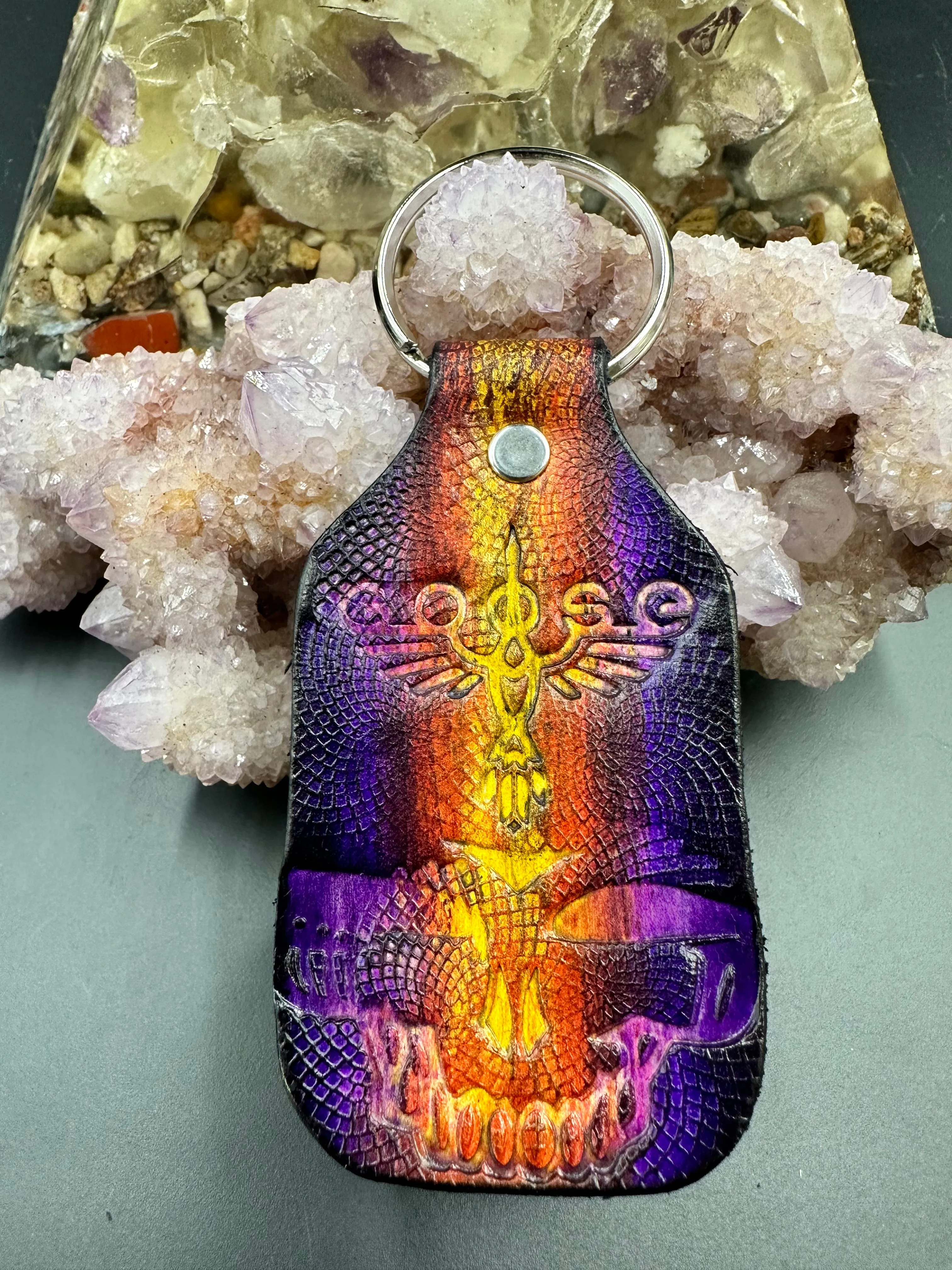 Stamped Leather Keychain - Grateful Mashups