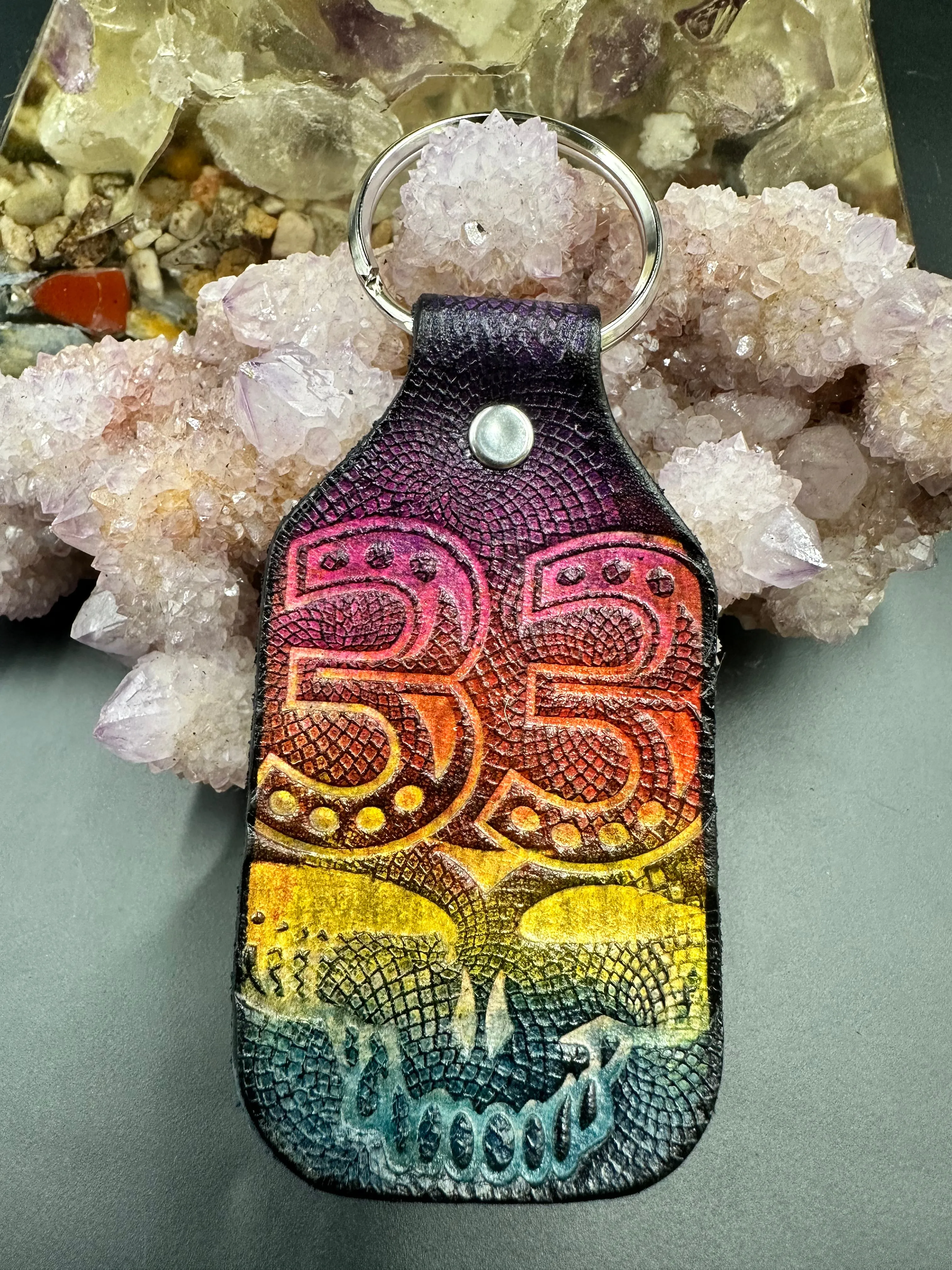 Stamped Leather Keychain - Grateful Mashups