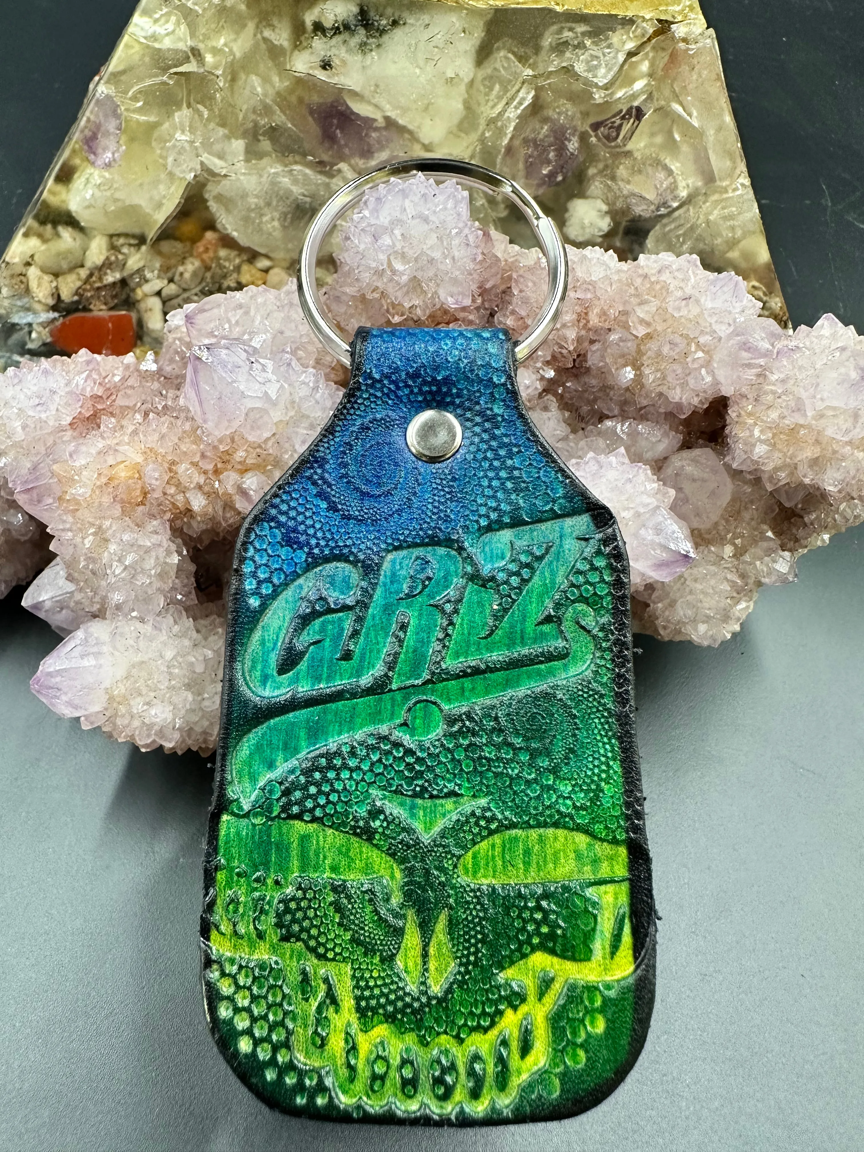 Stamped Leather Keychain - Grateful Mashups