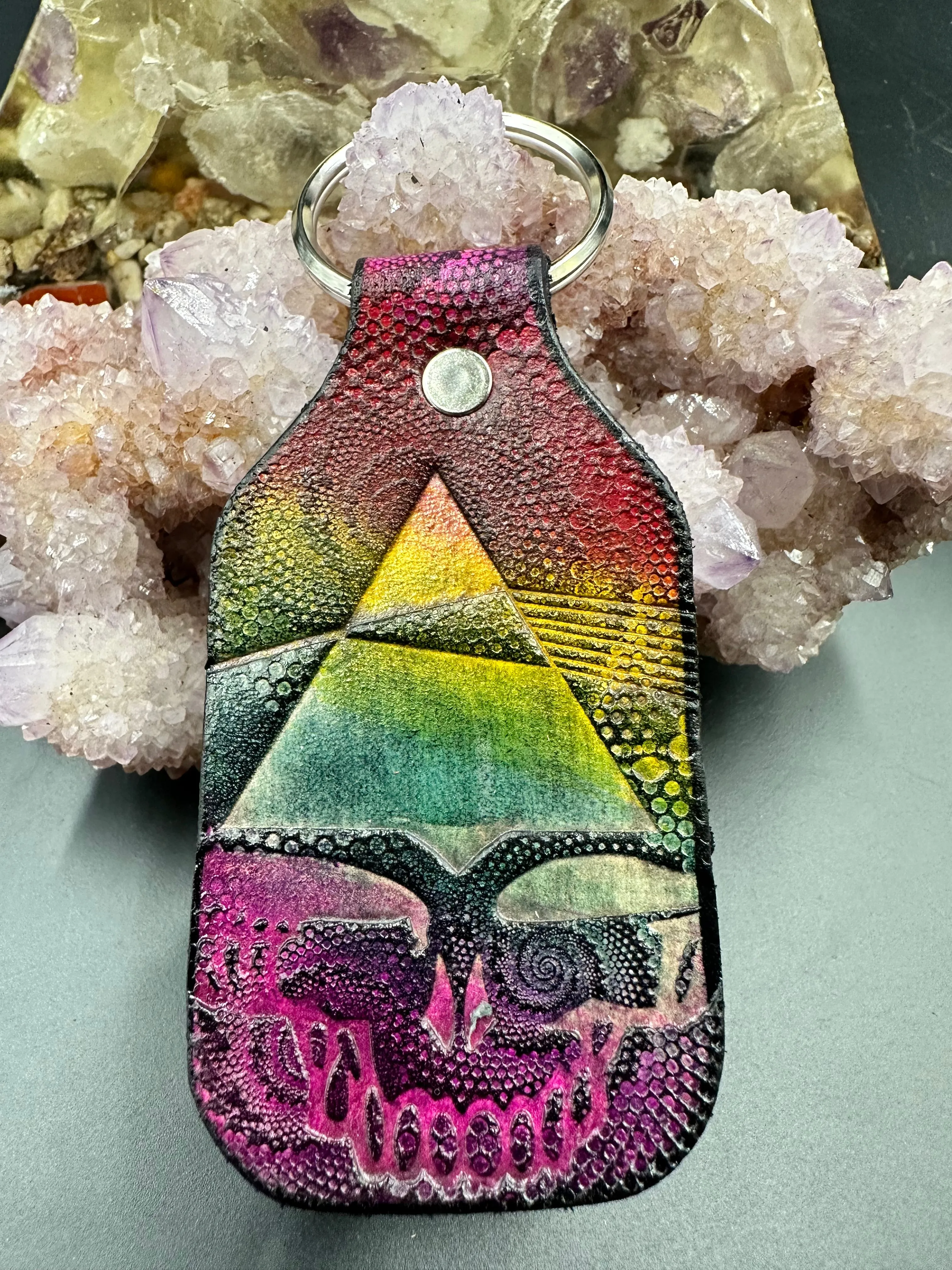 Stamped Leather Keychain - Grateful Mashups