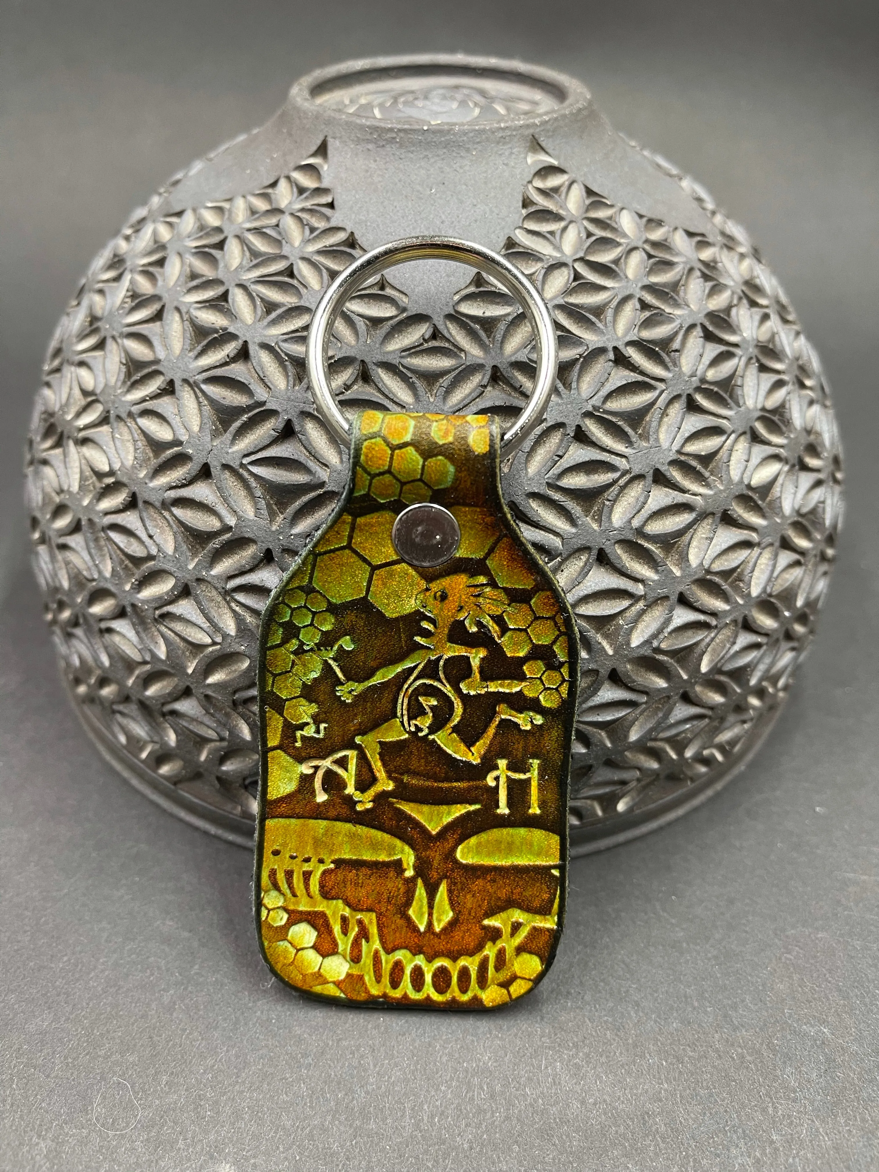 Stamped Leather Keychain - Grateful Mashups