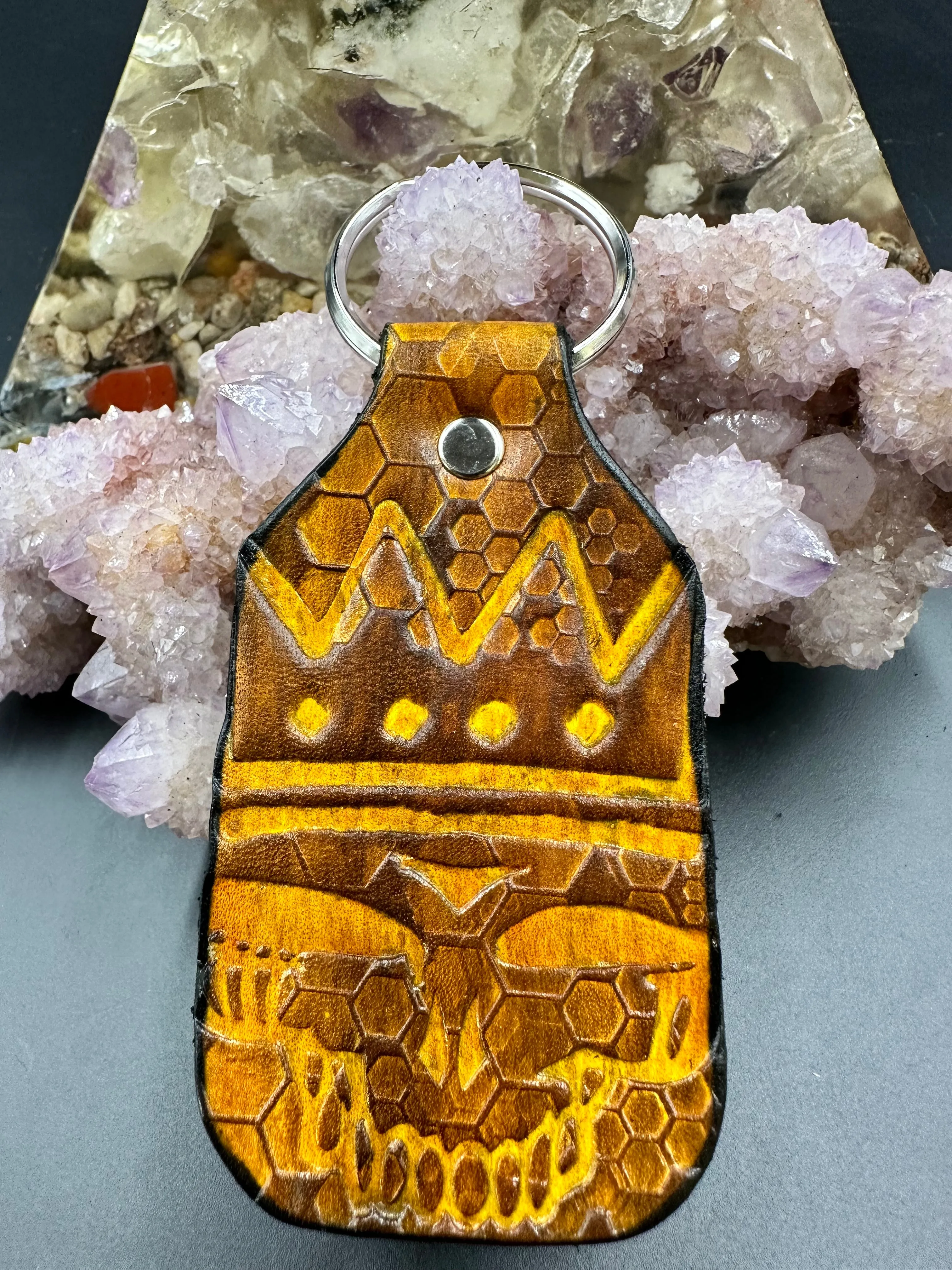 Stamped Leather Keychain - Grateful Mashups