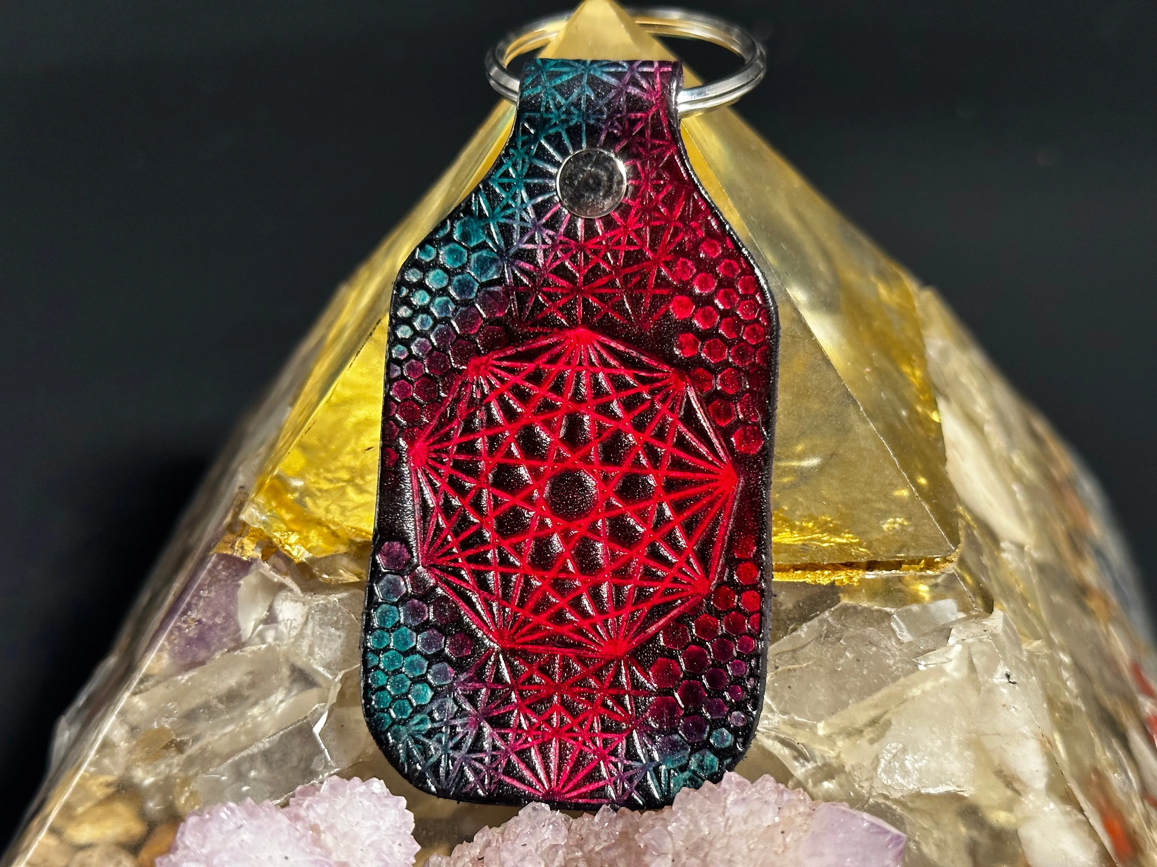 Stamped Leather Keychain - King Gizzard Nonagon