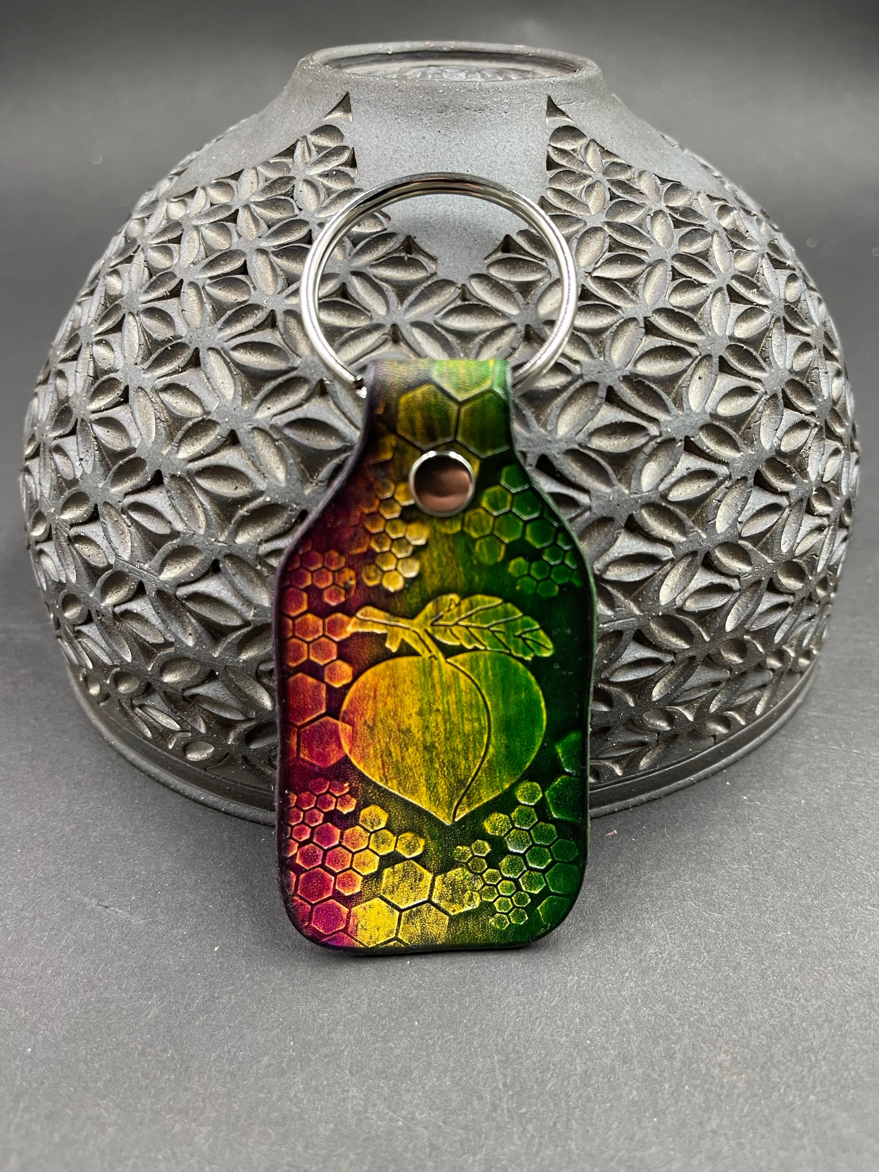 Stamped Leather Keychain - Oregon Country Fair