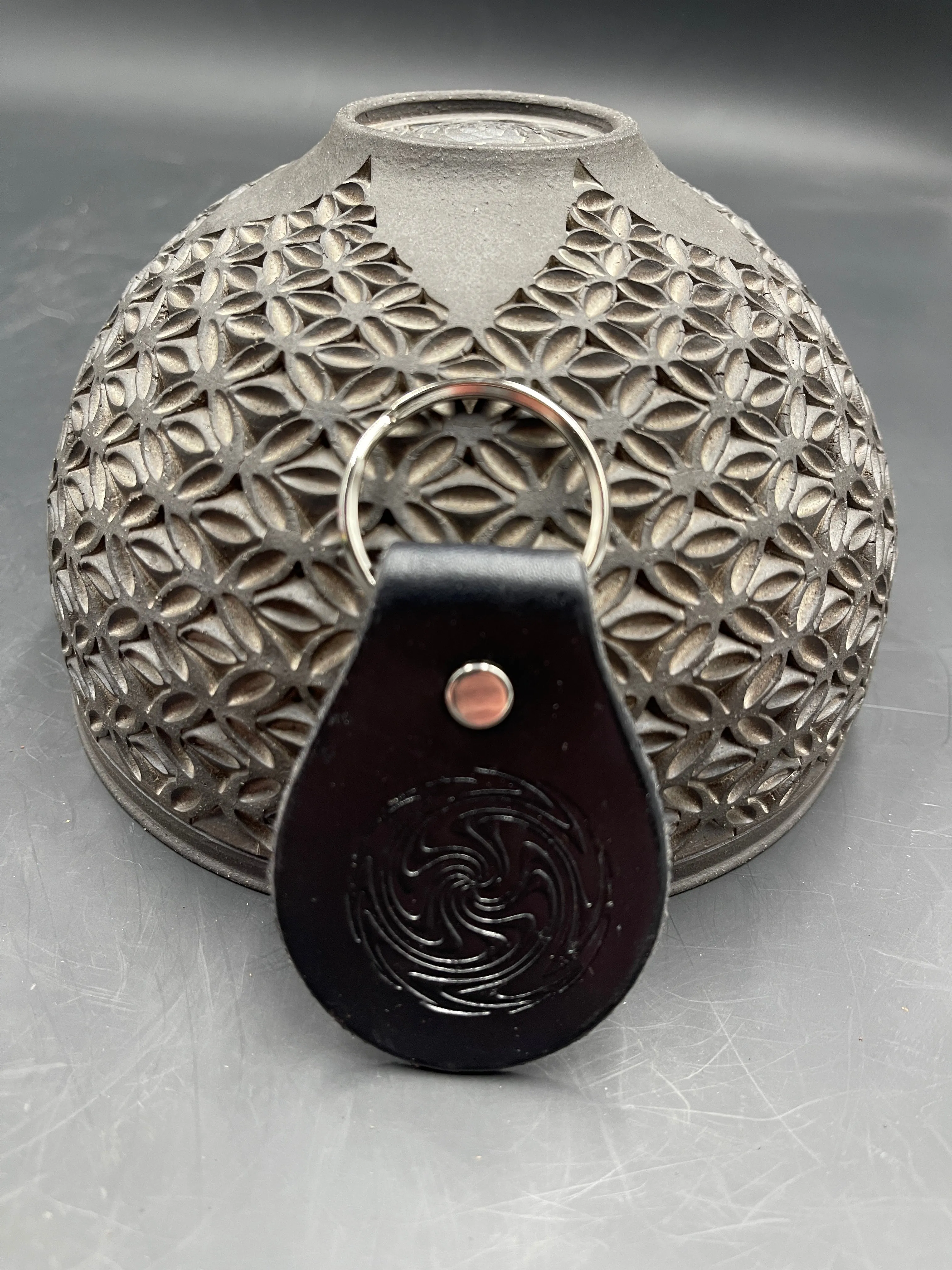 Stamped Leather Keychain - Small Wigwag